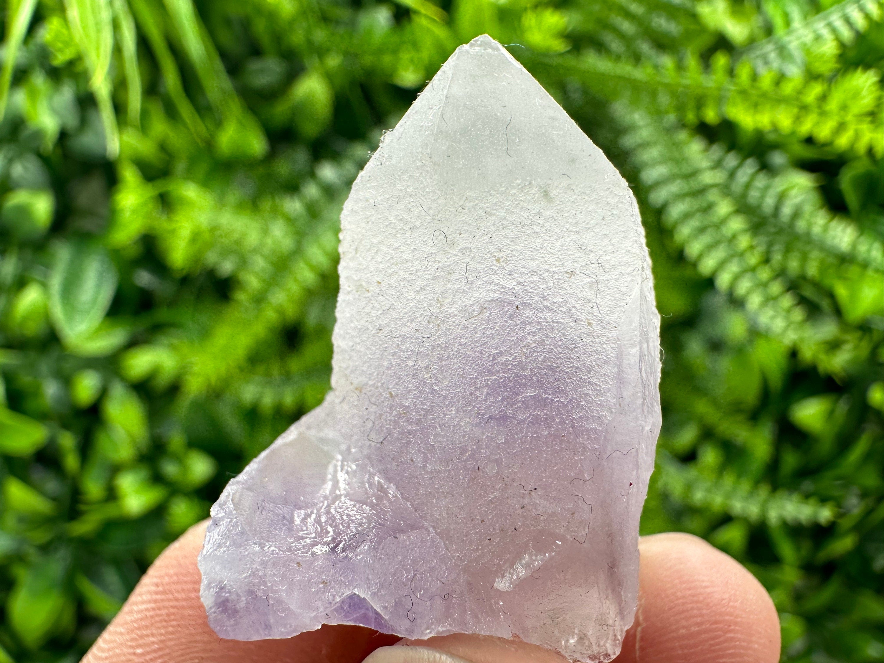 Amethyst Phantom Quartz with Chalcedony and Chlorite Inclusions