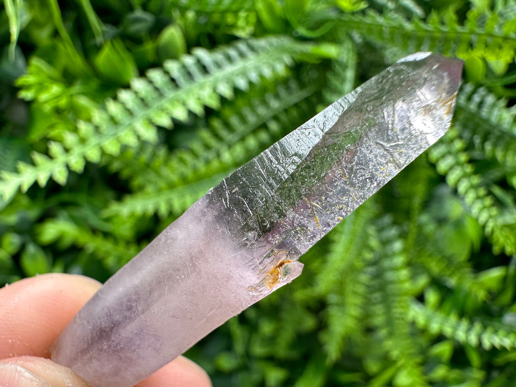 Amethyst Phantom Quartz Crystal, Chalcedony Chlorite Inclusions, Bulgaria