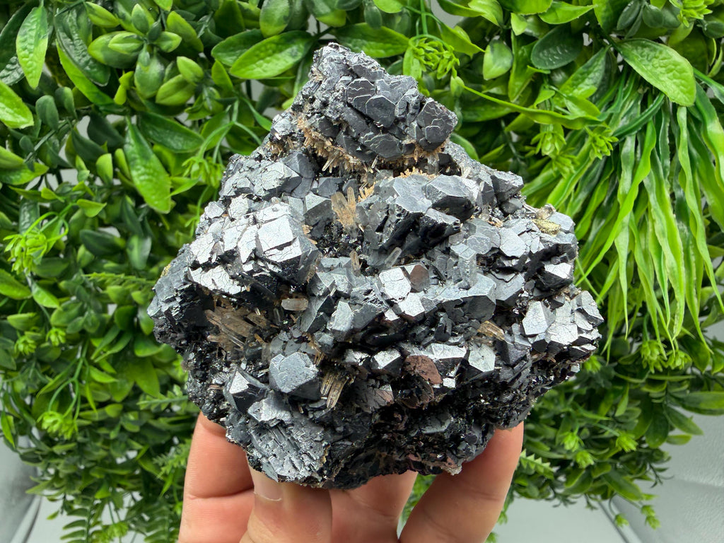 Collected Skeletal GALENA,Sphalerite,Quartz,Calcite from Krushev dol mine,Madan,Bulgaria,natural,collectible mineral specimen home decor