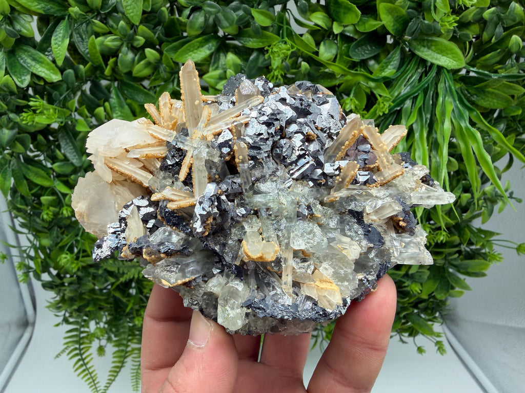 Galena Sphalerite Quartz Calcite Mineral Specimen: Krushev Dol Mine, Bulgaria