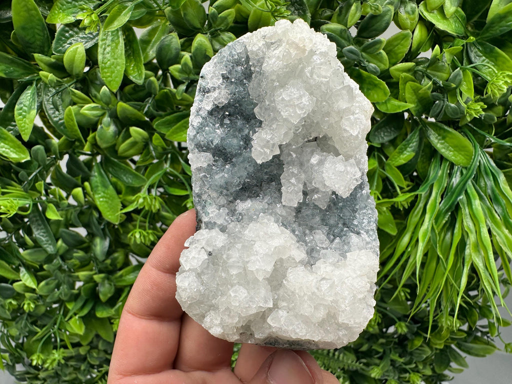 Apophyllite Stilbite on Chalcedony: Natural Mineral Specimen, India