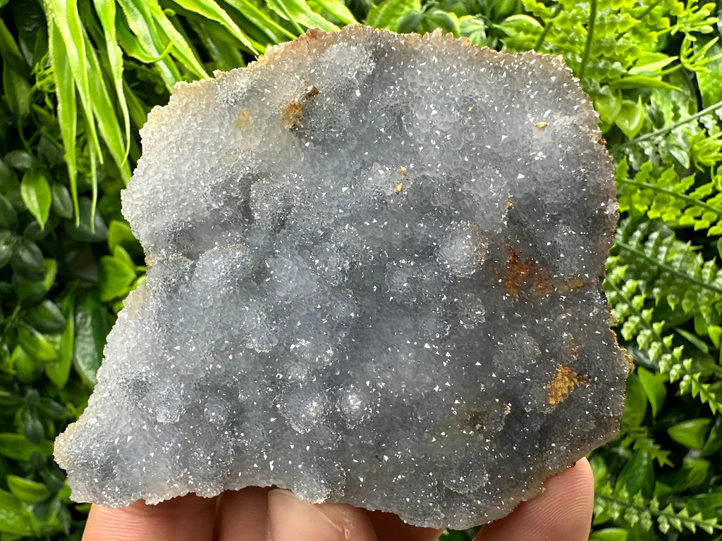 Blue Chalcedony Quartz with Chlorite, Natural Mineral Stone Decor