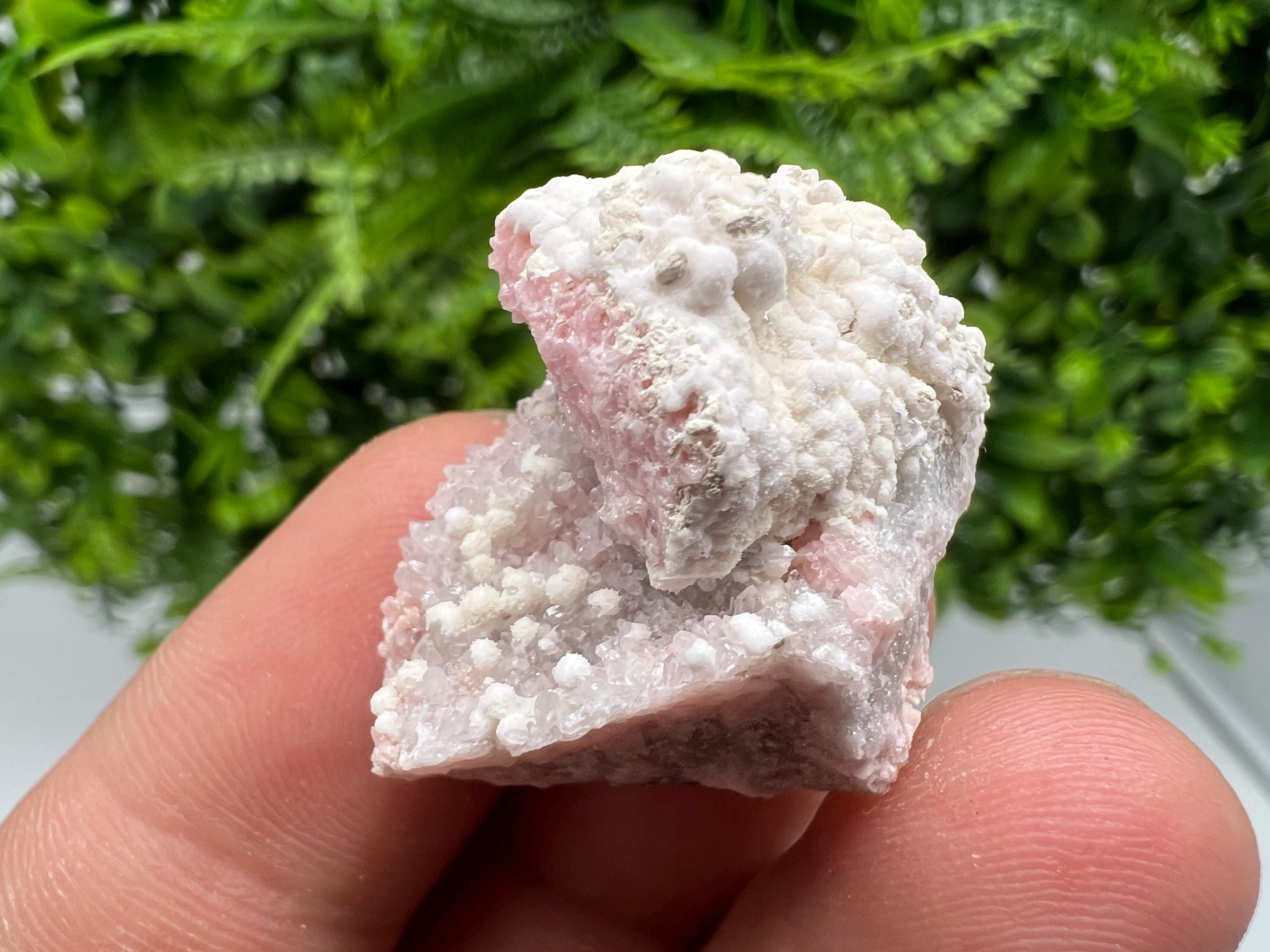RARE Rhodochrosite whit white Calcite,pink mineral,Starnica Mine,Davidcovo,Bulgaria natural mineral,souvenir crystal,home decor,collectible