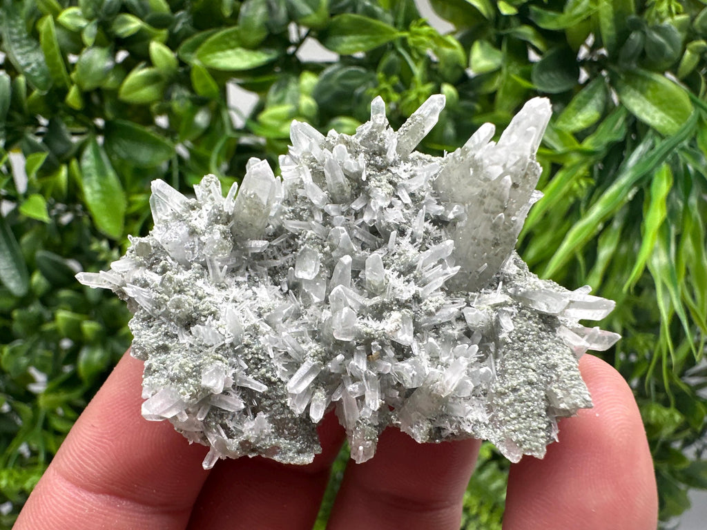 Lovely specimen Green Quartz inclusions Chlorite and Sphalerite/ Natural minerals/ Souvenir crystal gift minerals famous 9th September/Madan