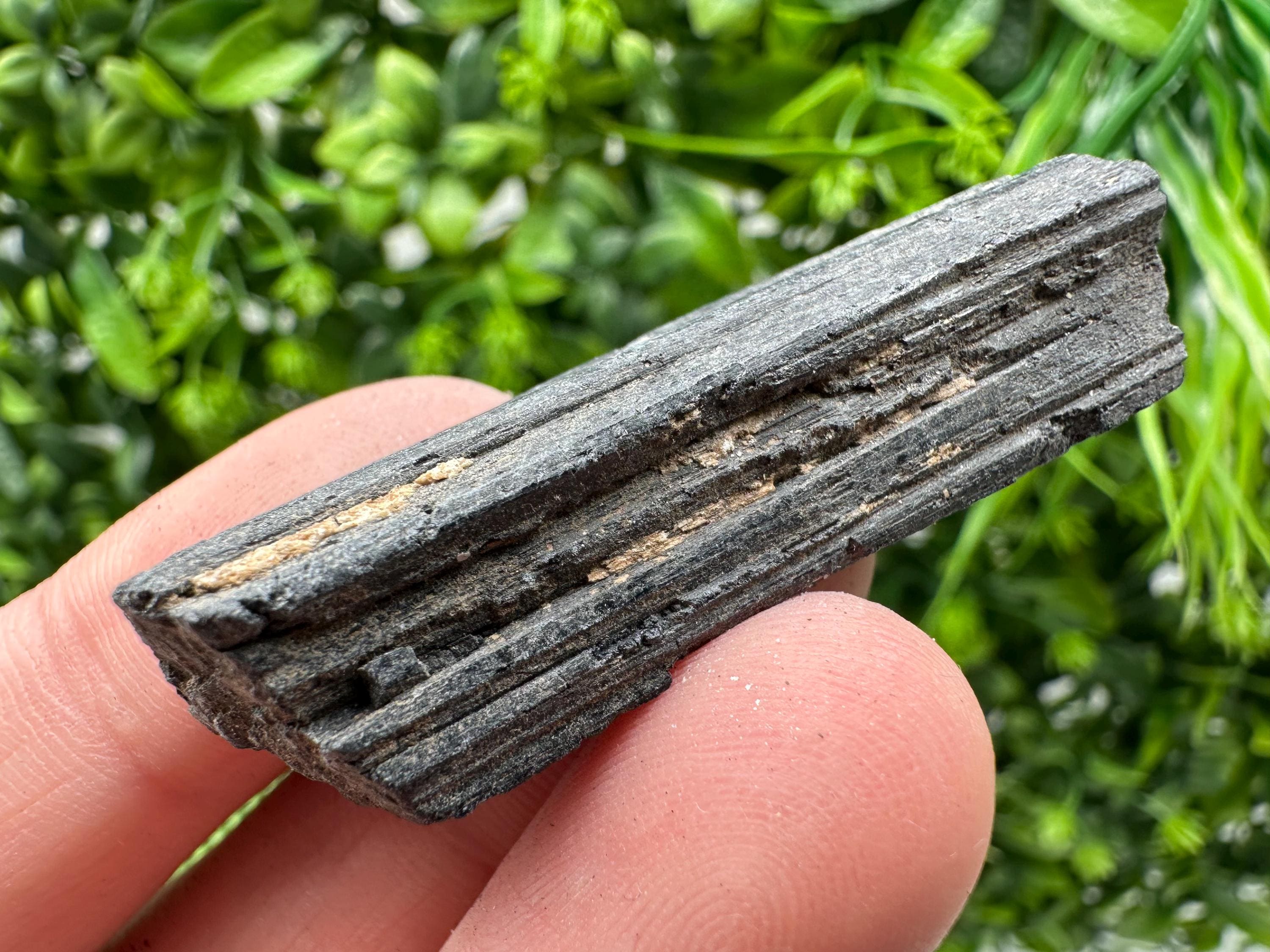 Natural Black Tourmaline Crystal – Raw Protective Stone, Healing Crystal, Grounding Mineral Gift