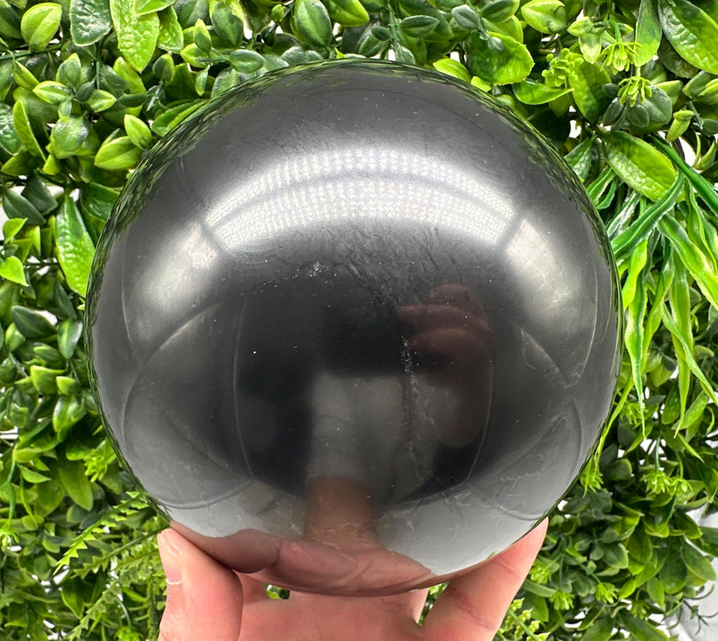 Large 20cm Shungite Sphere: EMF Protection, Healing Crystal