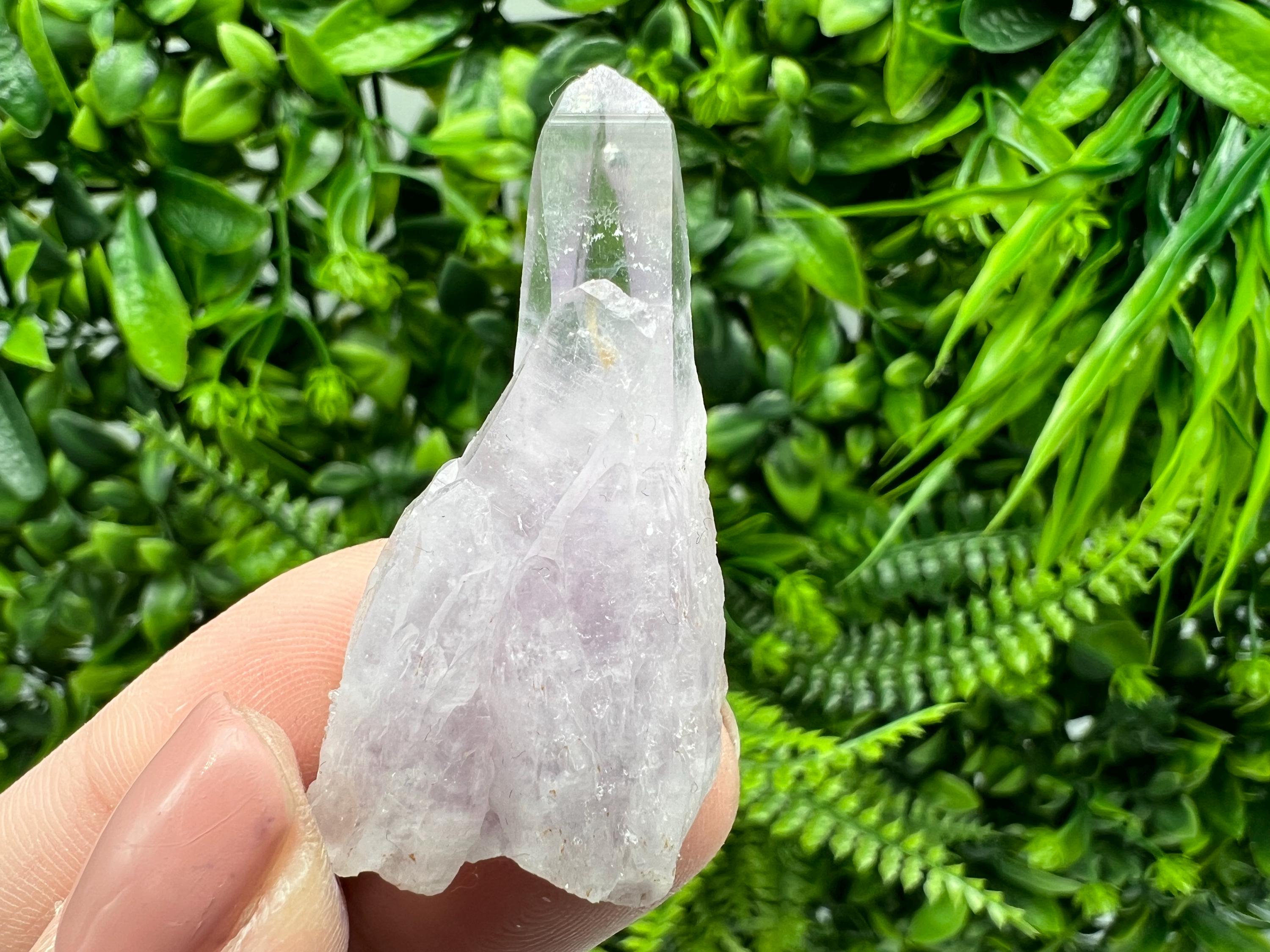 Amethyst Phantom Quartz Crystal with Chalcedony and Chlorite