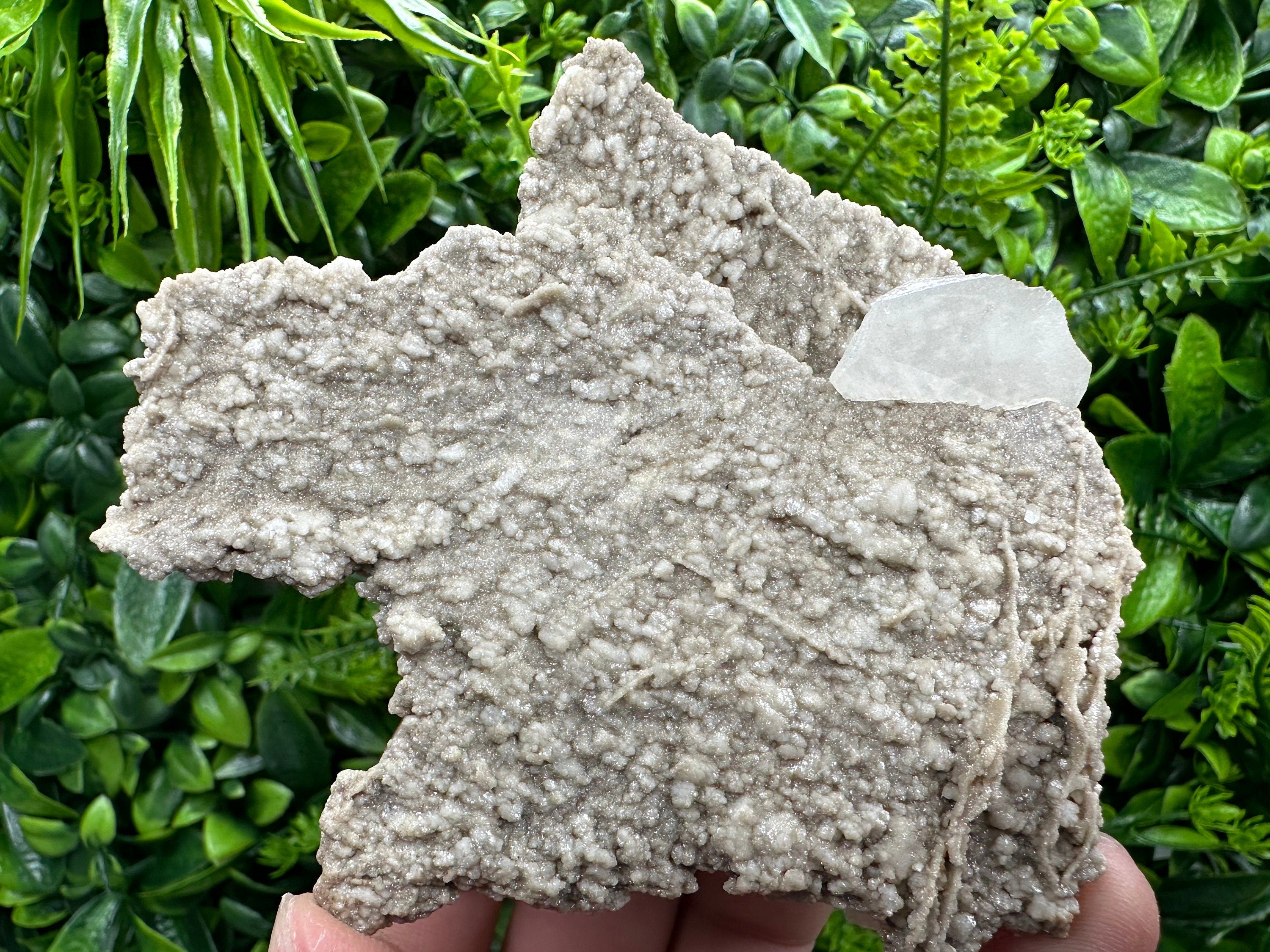 White Calcite on Matrix, Madan Bulgaria Crystal Mineral