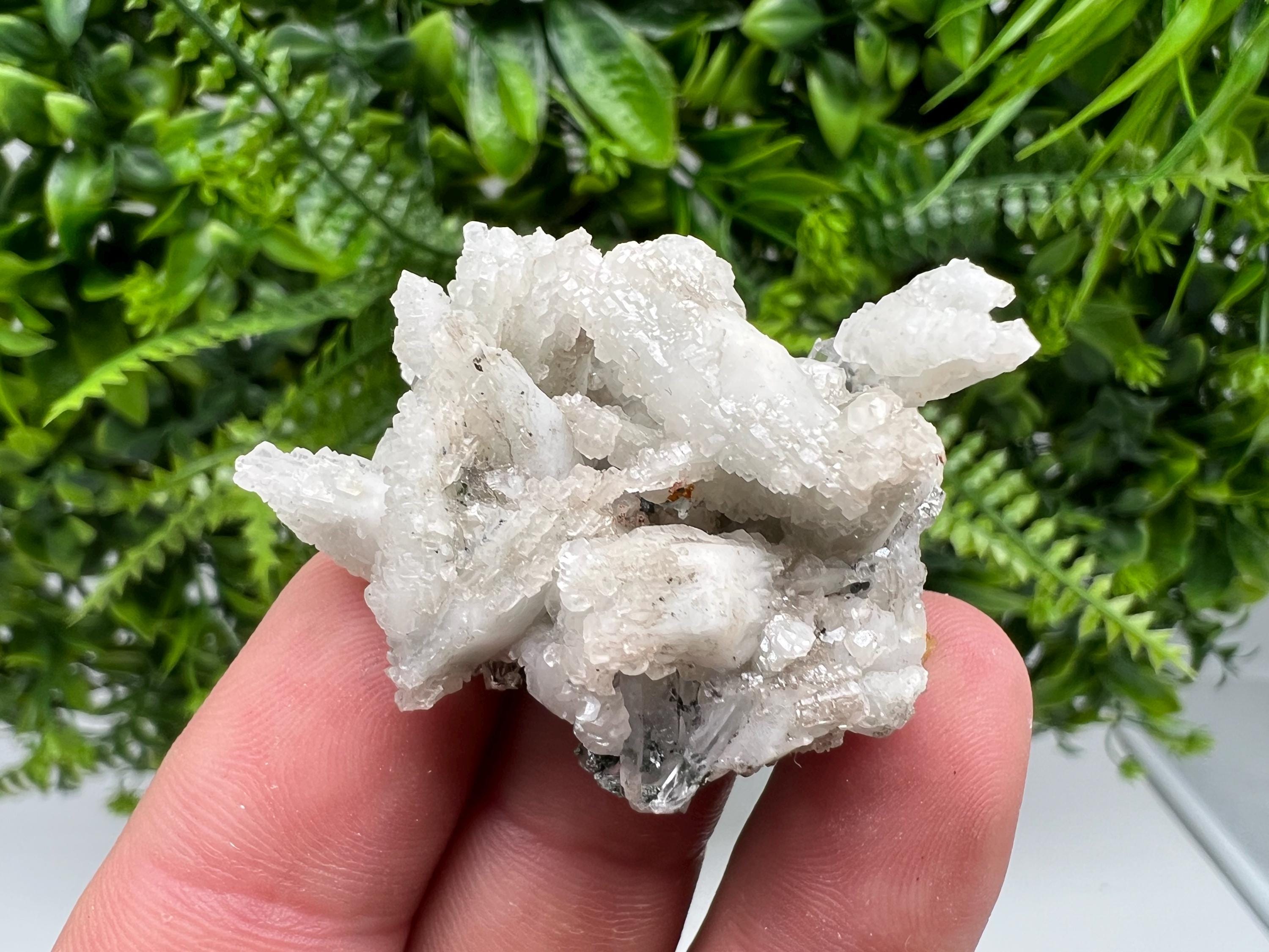 Calcite on Quartz Mineral Specimen, Borieva Mine, Bulgaria