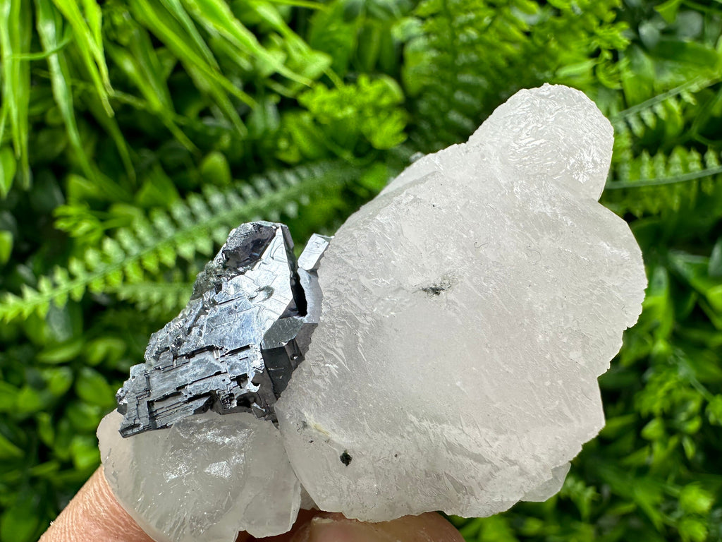Fluorescent Calcite with Galena, Borieva Mine Crystal, Bulgaria