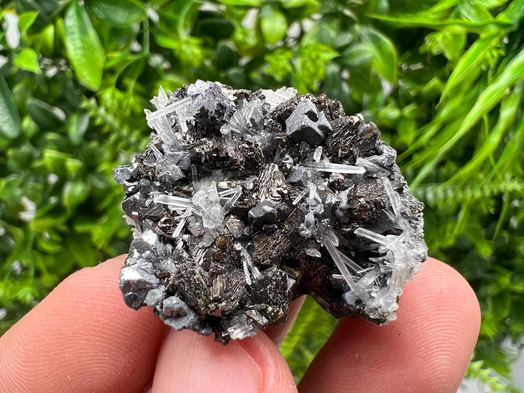 Calcite Sphalerite Galena on Quartz, Borieva Mine Mineral Specimen
