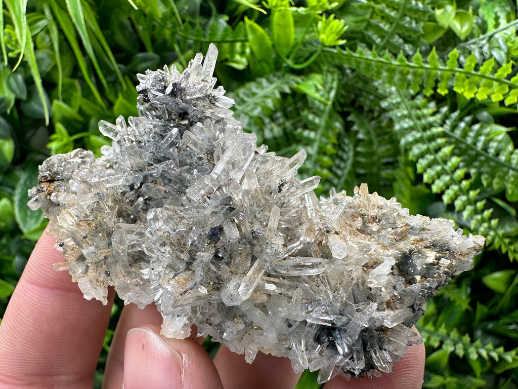 Pyrite Sphalerite on Quartz, Borieva Mine, Bulgaria (8/6/3 cm)