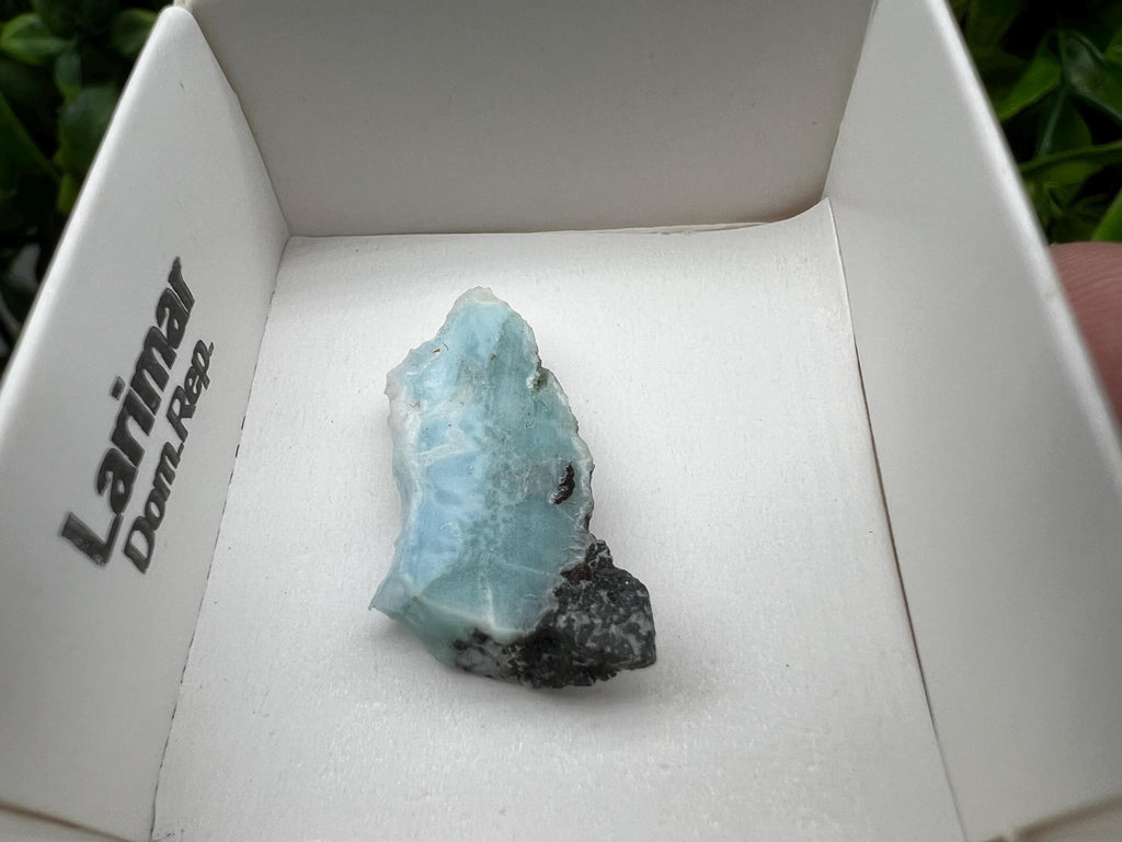 Rare Raw Larimar Specimen: Dominican Republic Crystal (25/15mm)
