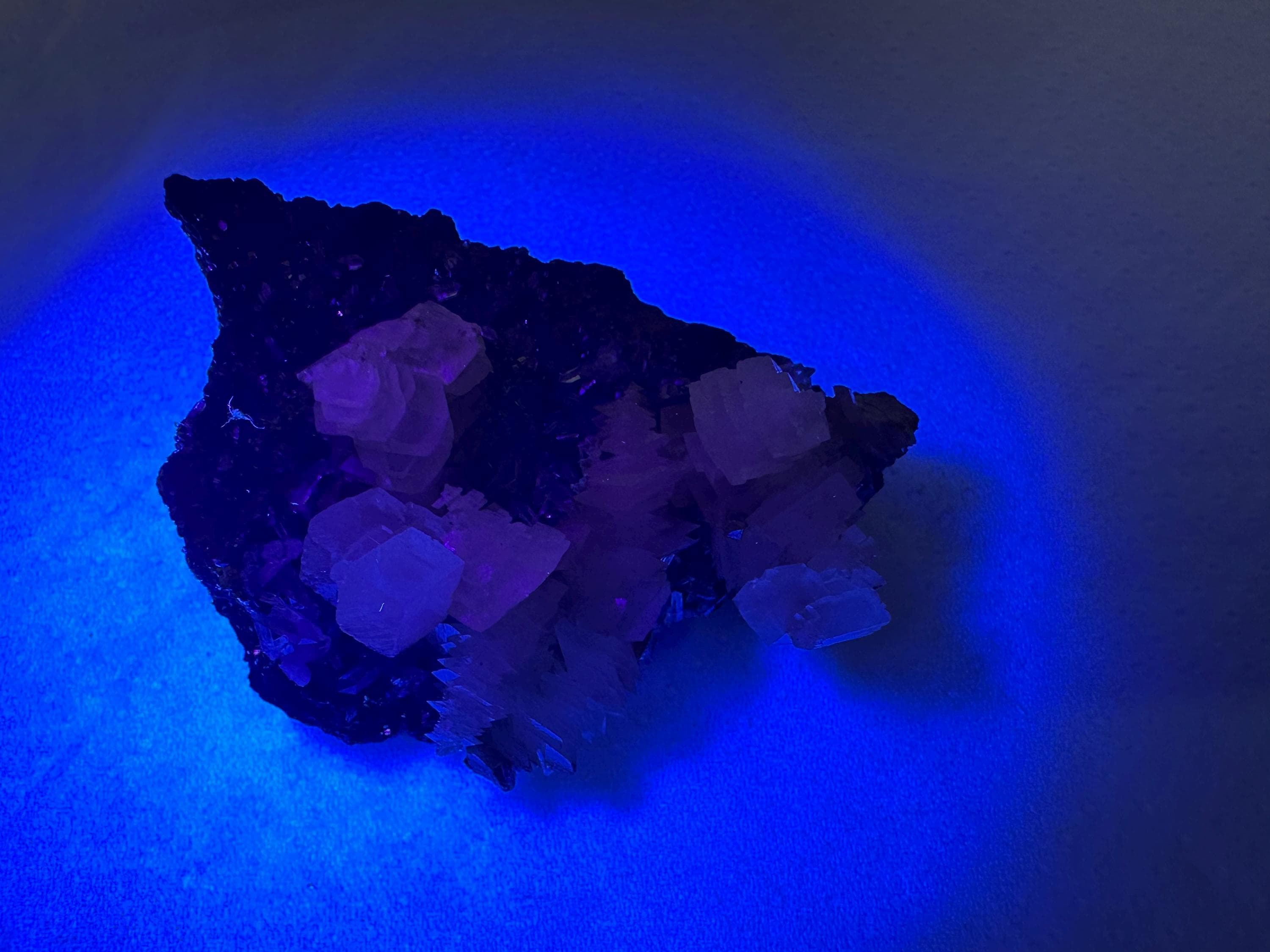 Quartz Crystal with Calcite and Chlorite - Borieva Mine, Bulgaria