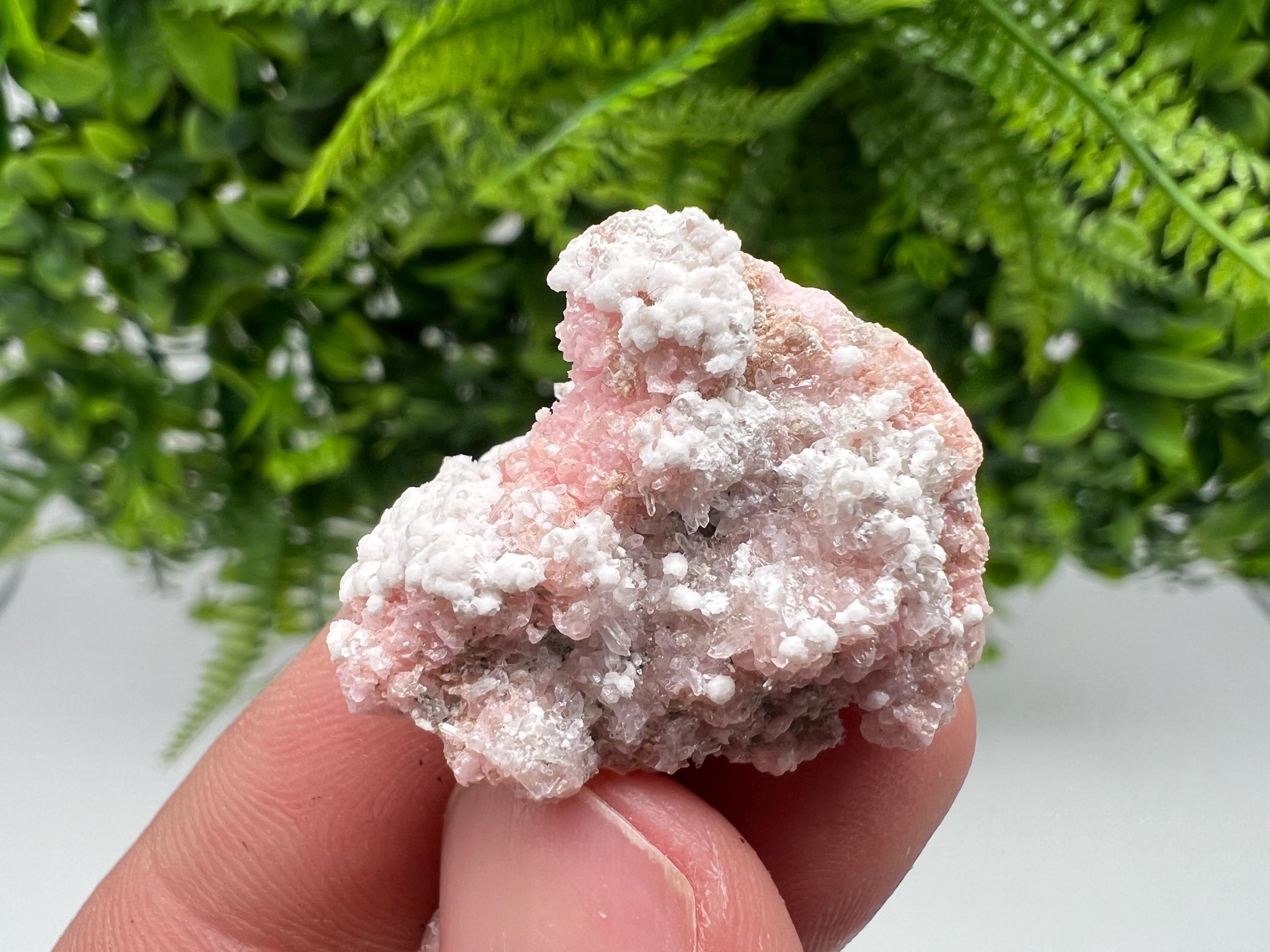 RARE Rhodochrosite whit white Calcite,pink mineral,Starnica Mine,Davidcovo,Bulgaria natural mineral,souvenir crystal,home decor,collectible
