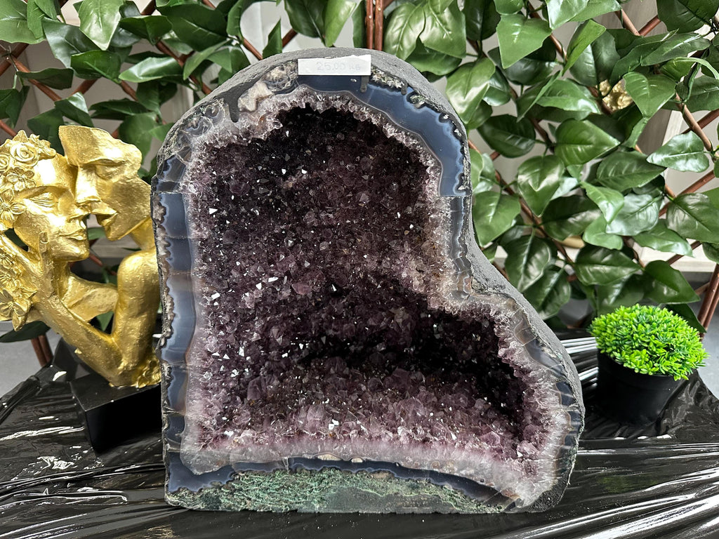 Large Amethyst Geode, Brazil Purple Quartz Crystal, Mineral Specimen, Home Decor
