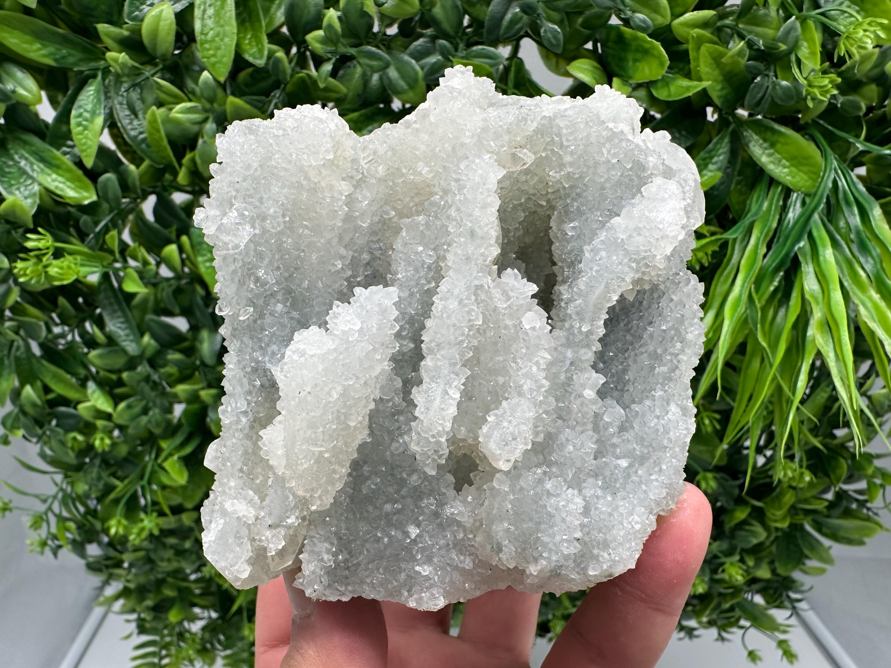 Natural Chalcedony Mineral Specimen: India Crystal Collection, Home Decor