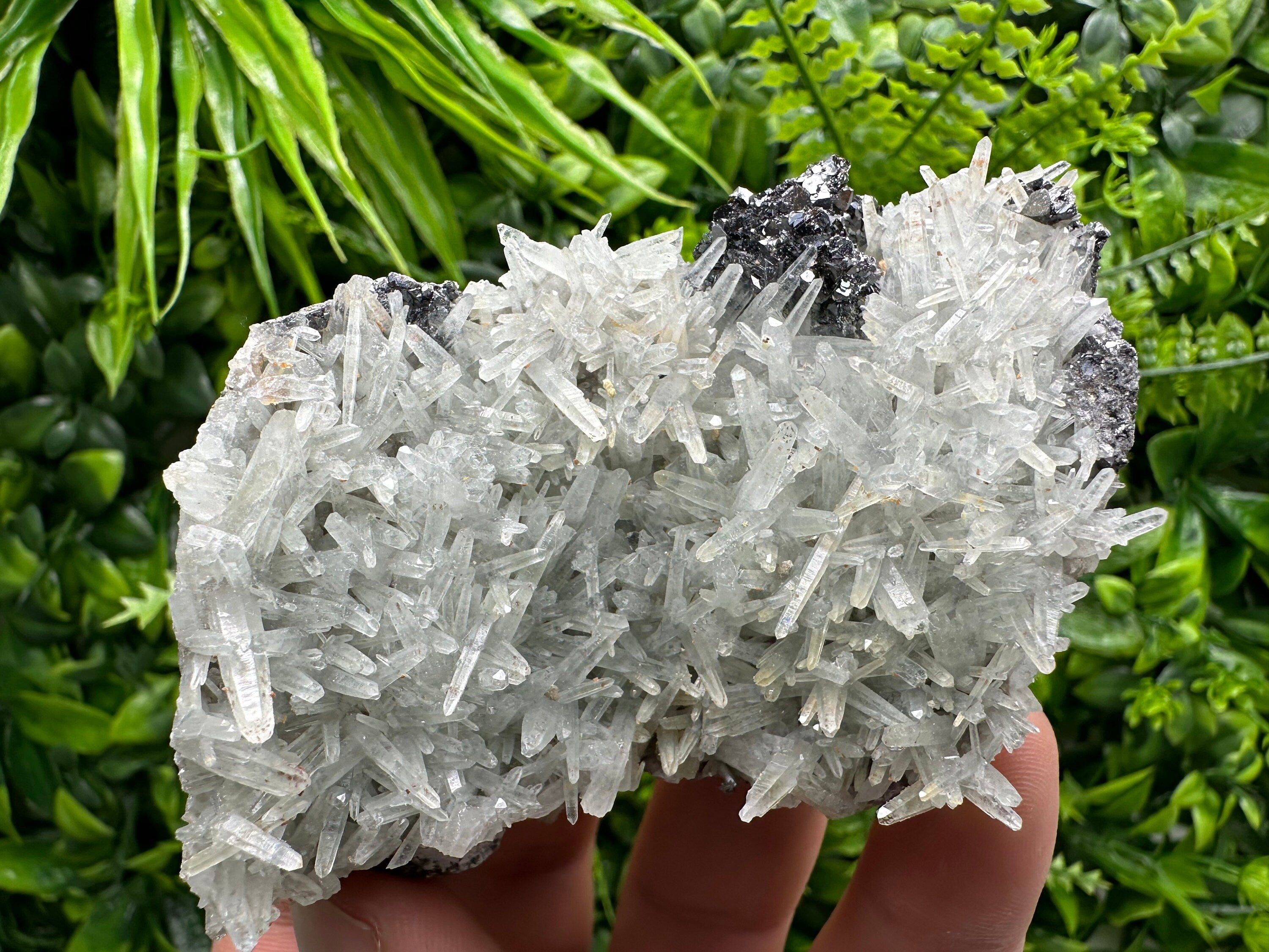 Chlorite Quartz Crystal Cluster, Bulgarian Mineral Specimen
