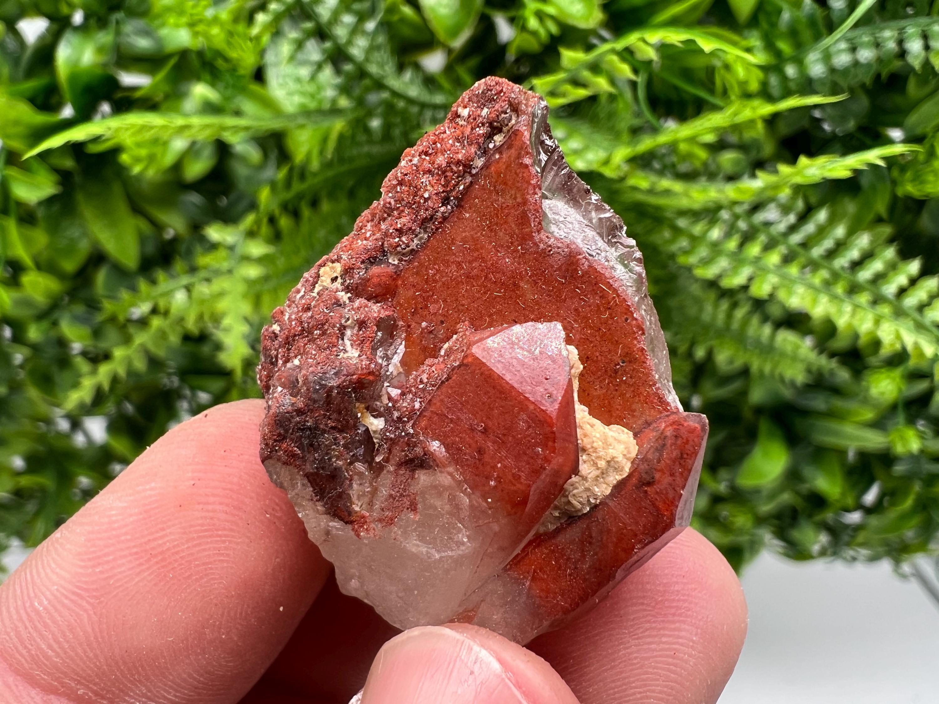 Stunning Red,Hematite Quartz,phantoms Red Quartz from Morocco,natural mineral specimen,collection crystal,collected Quartz,rare red Quartz