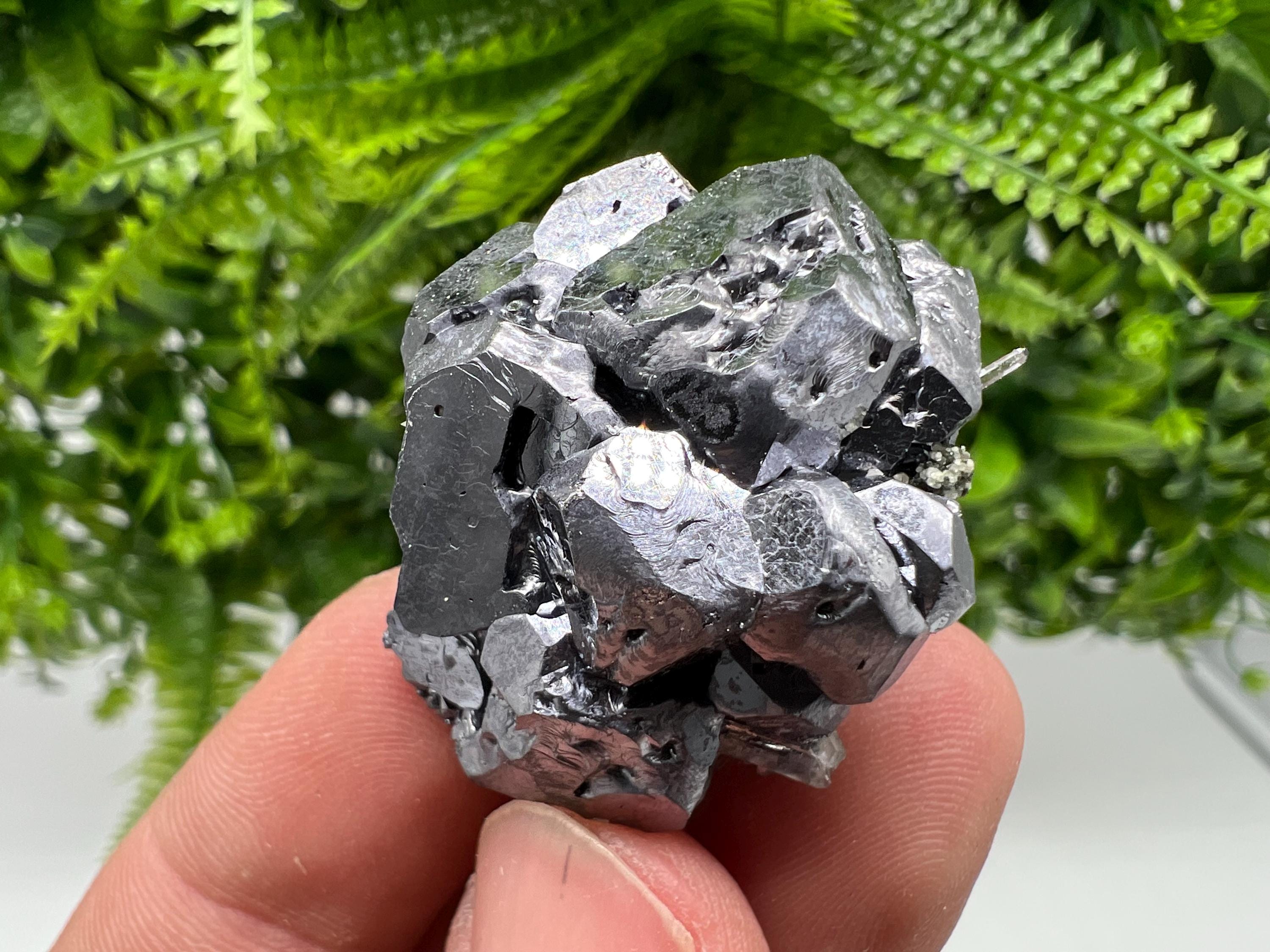 Skeletal Galena on Quartz, Borieva Mine Mineral Specimen