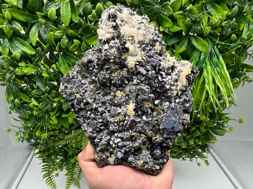 Galena Sphalerite Siderite on Quartz Mineral Specimen, Madan Bulgaria