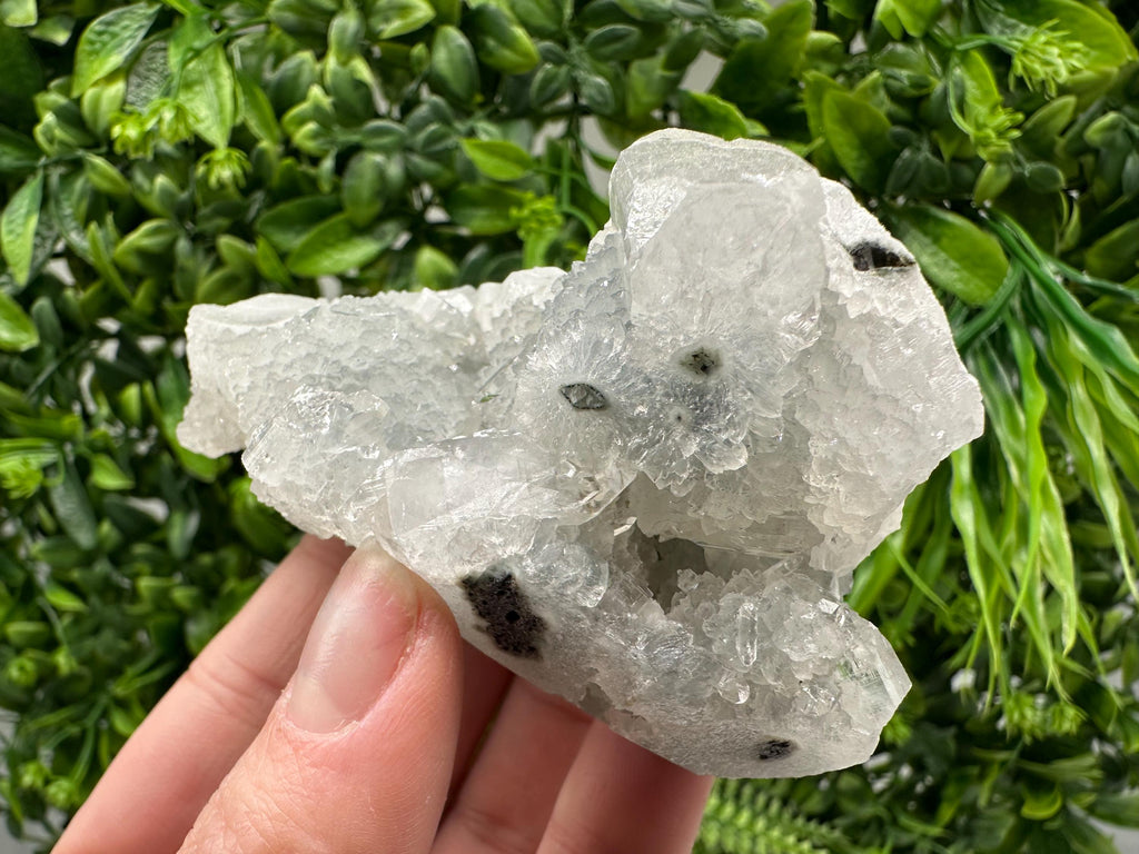 Apophyllite on Chalcedony Specimen: India Minerals, Crystal Collection