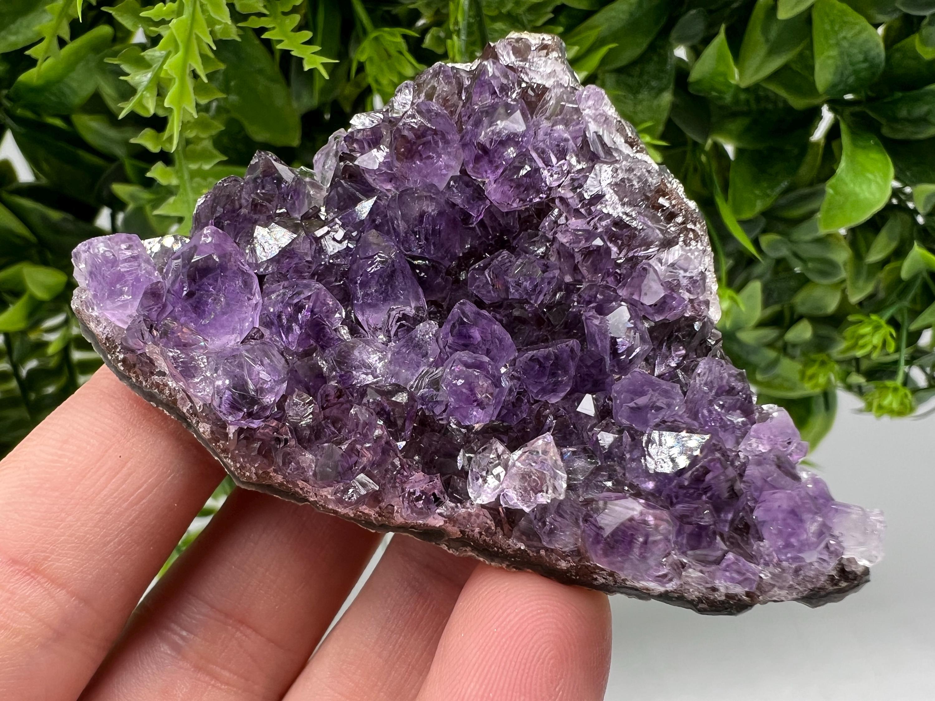 Uruguay Amethyst Cluster: Purple Crystal Home Decor, Energy Stone