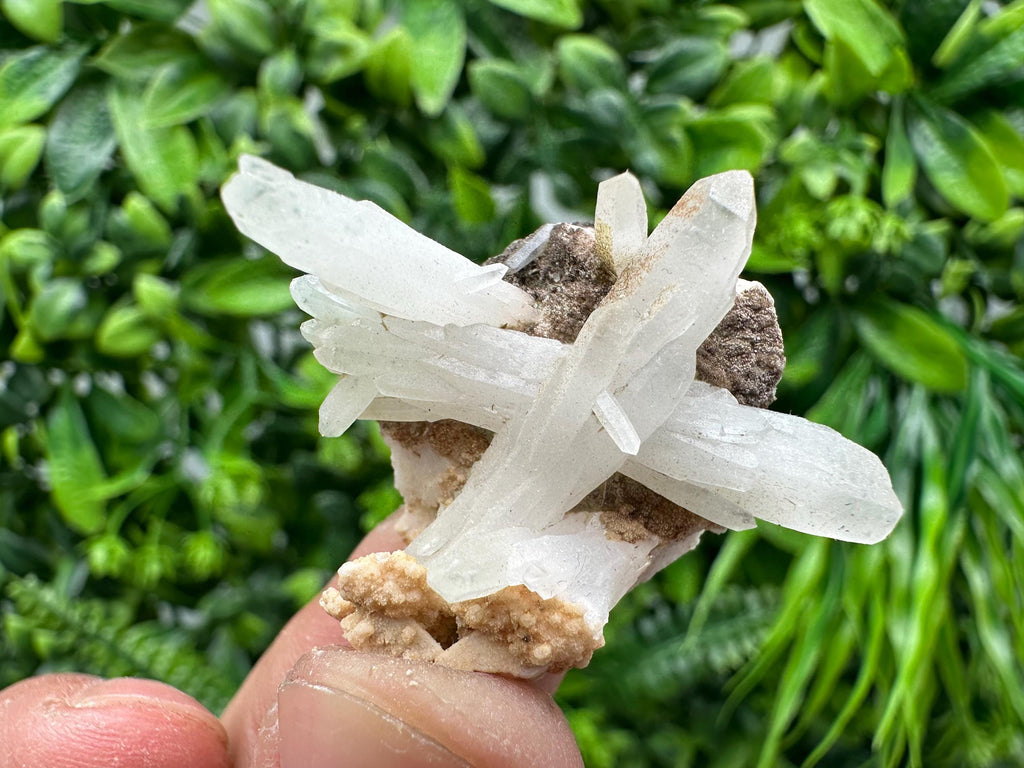 Quartz on Rhodochrosite Matrix, Madan Bulgaria Mineral Specimen