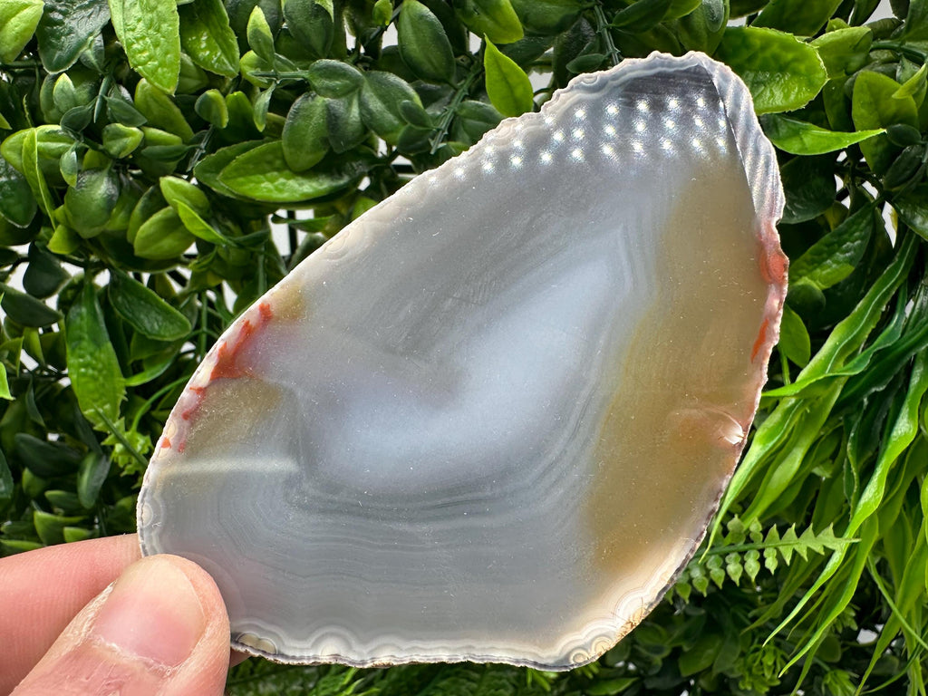 Large Polished Agate Slice: Spiritual Healing Crystal Coaster