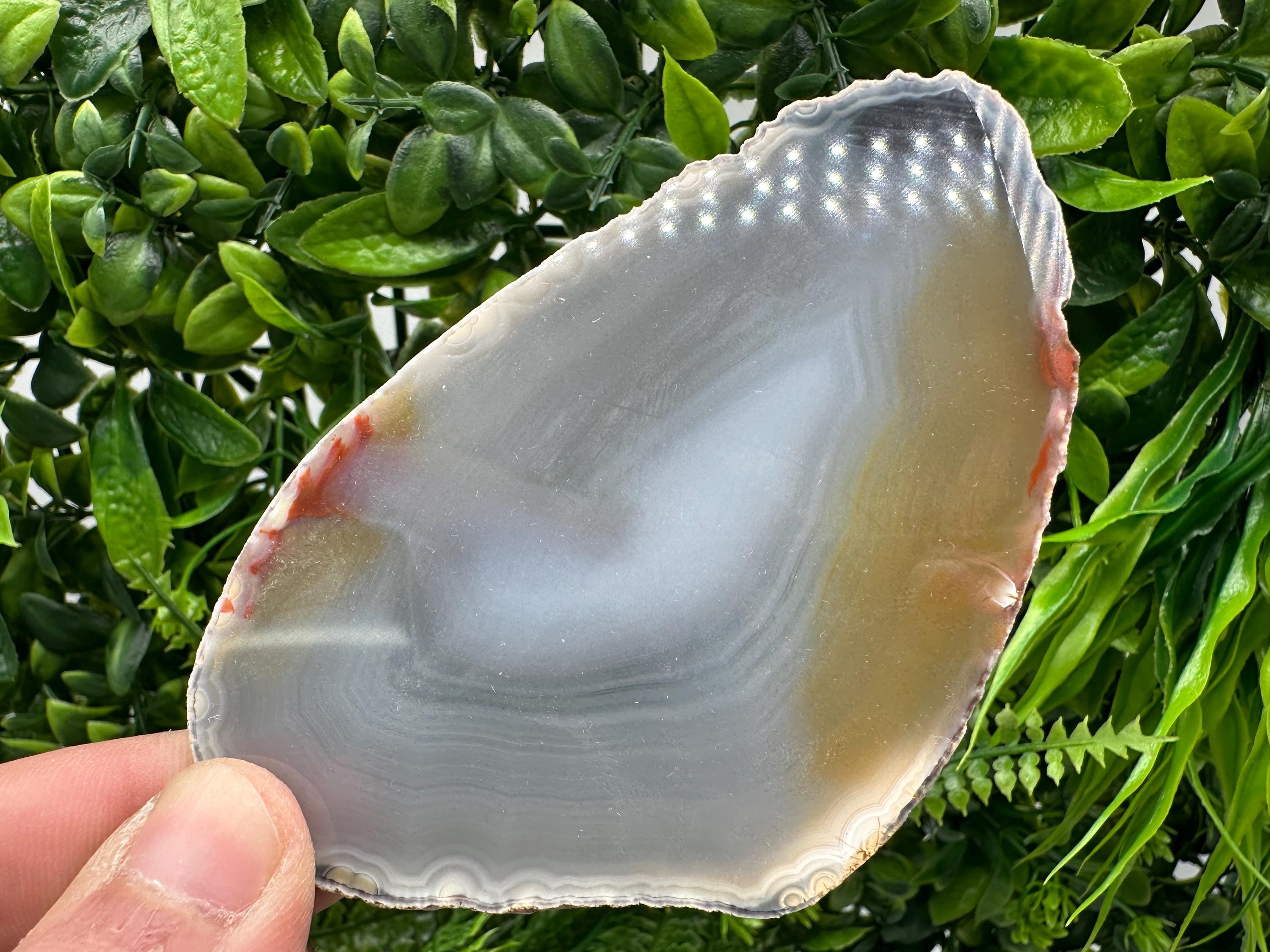 Large Polished Agate Slice: Spiritual Healing Crystal Coaster