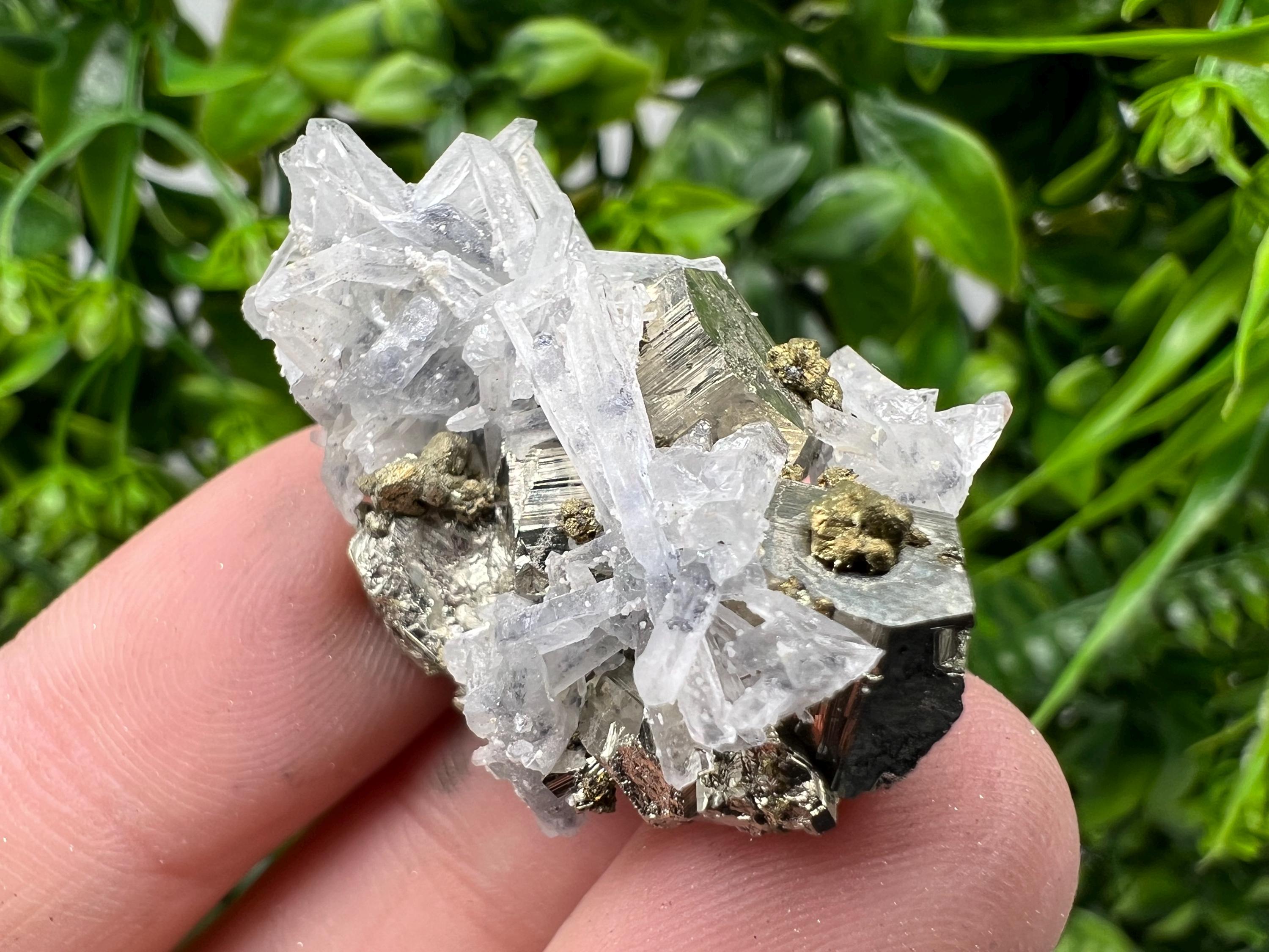 Wonderful Rainbow Pyrite whit Quartz,natural minerals souvenir Crystal,collection stone,rare minerals,home decor,Borieva Bulgaria