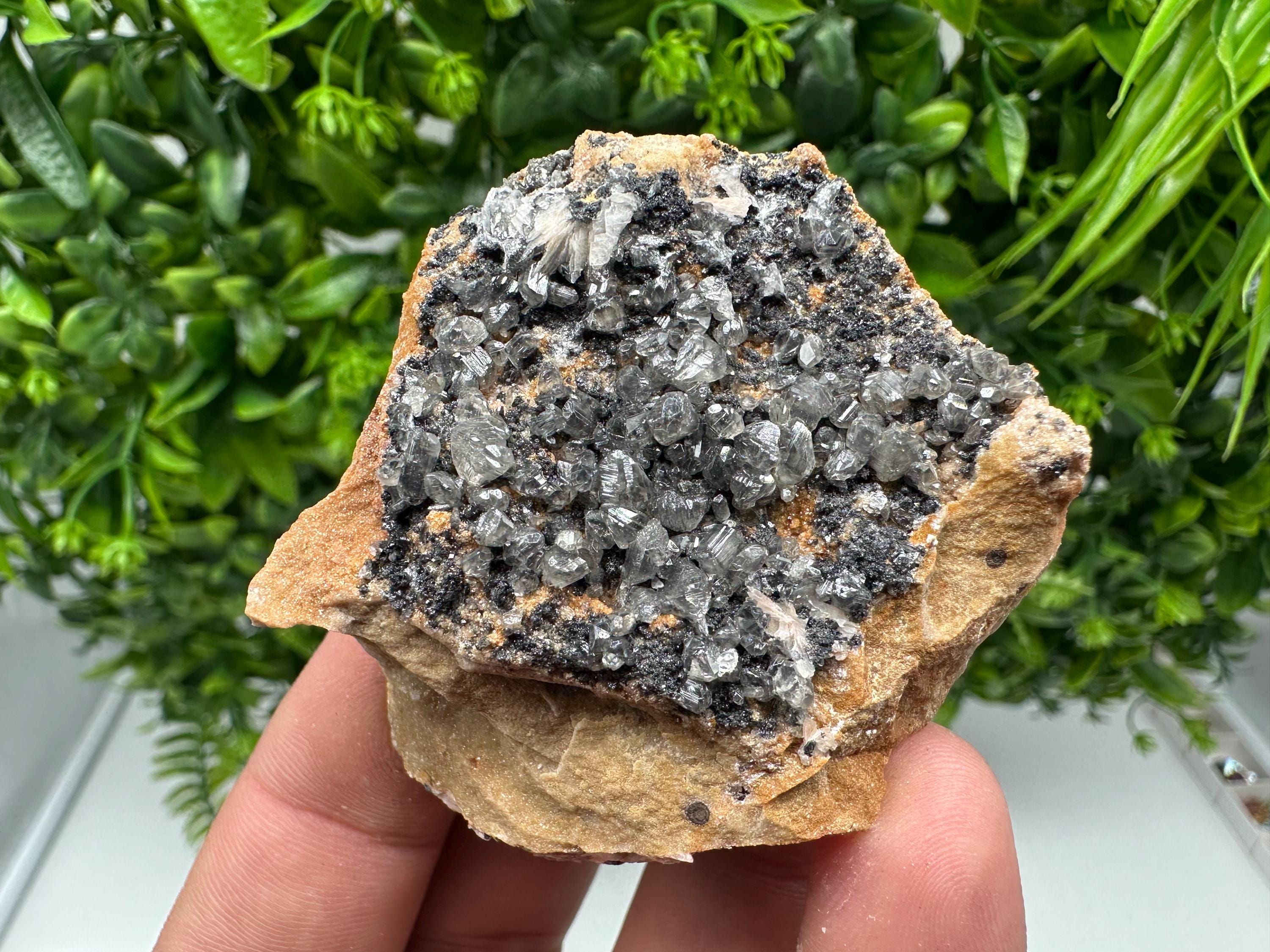 Wonderful Baryte with Cerussite on Galena from Morocco,Crystal, Mineral,Specimen,Cluster,Crystals,Barite Crystal,Cerussite Crystal,Specimen