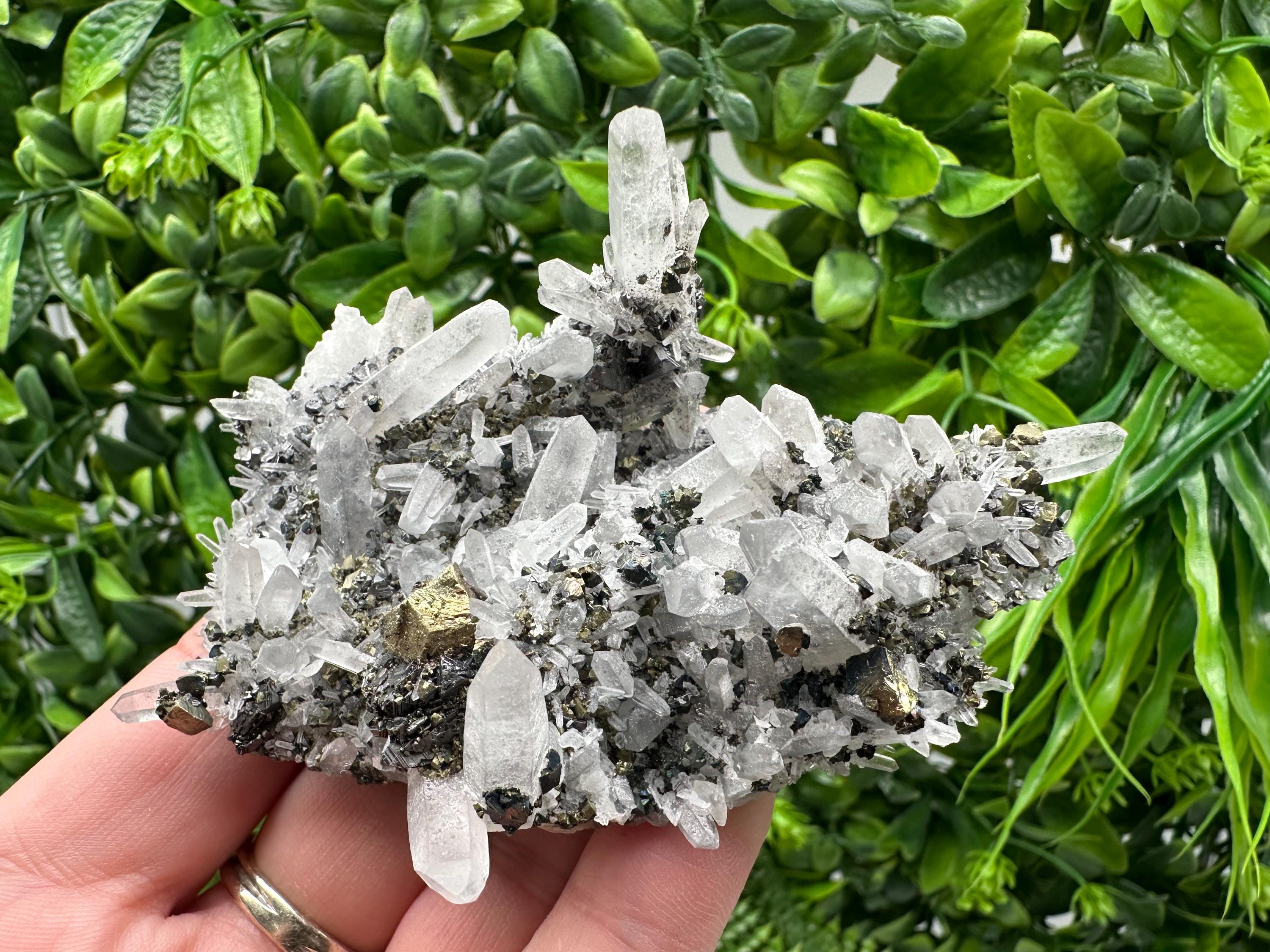 Wonderful Sphalerite Chalcopyrite on  Quartz whit Galena feom 9 th September mine,Bulgaria,natural,collection mineral specimen,gift
