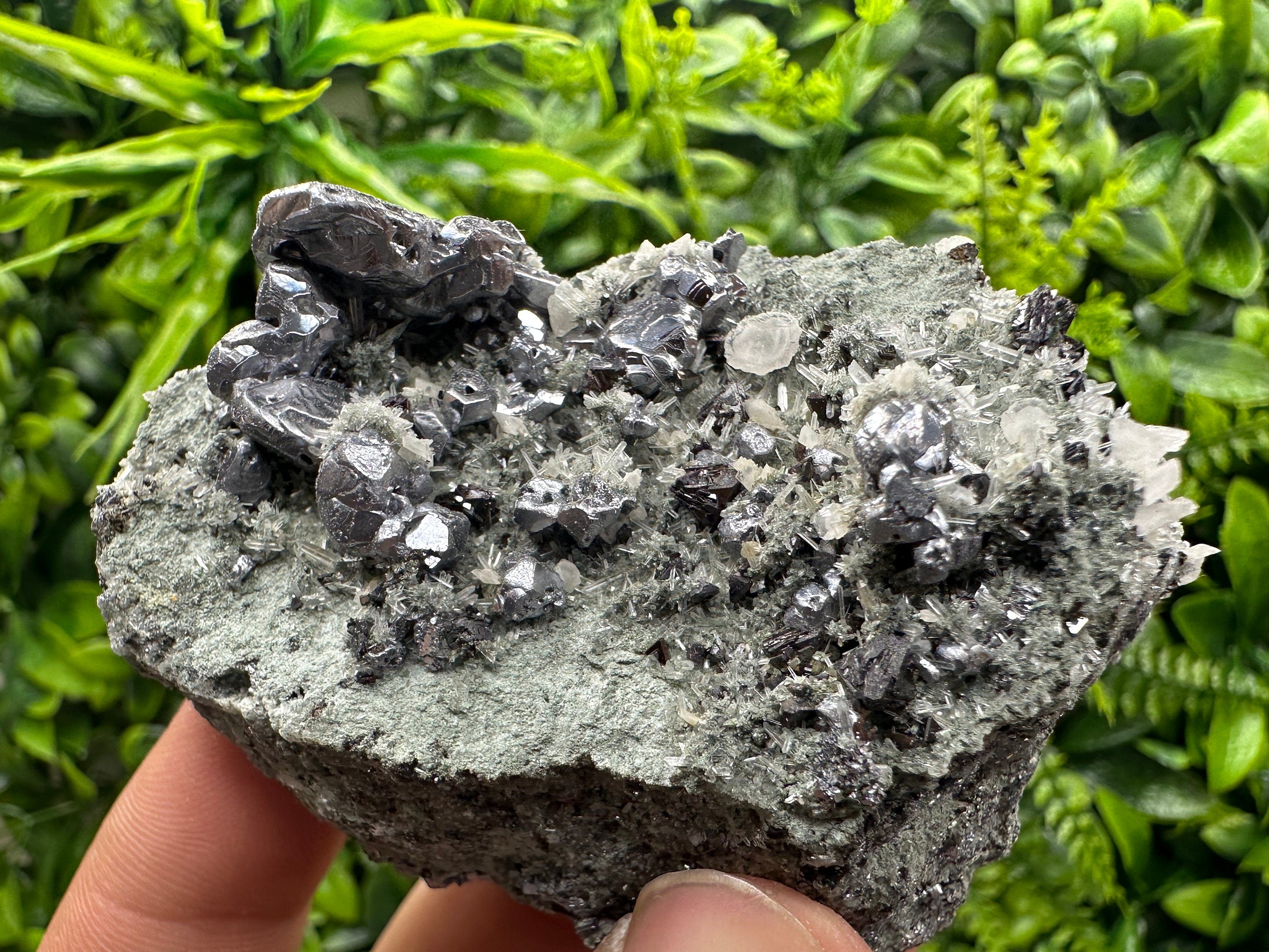Galena Sphalerite Pyrite on Quartz, Madan Bulgaria Mineral Decor