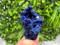 Crystallized Azurite-Kerrouchen,Morocco-Blue Azurite Specimen-High Quality Blue Azurite-Azurite Mineral Specimen, gemmy,lustrous of Azurite