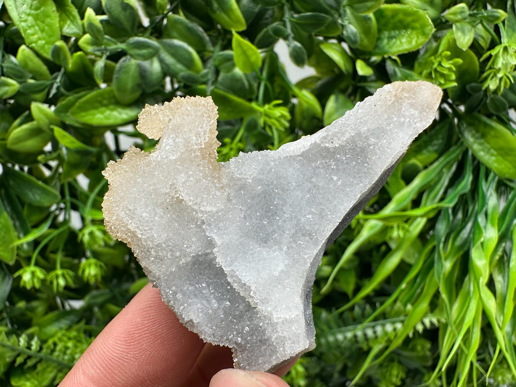 Blue Chalcedony Quartz with Chlorite Inclusions - Krushev Dol Mine Crystal