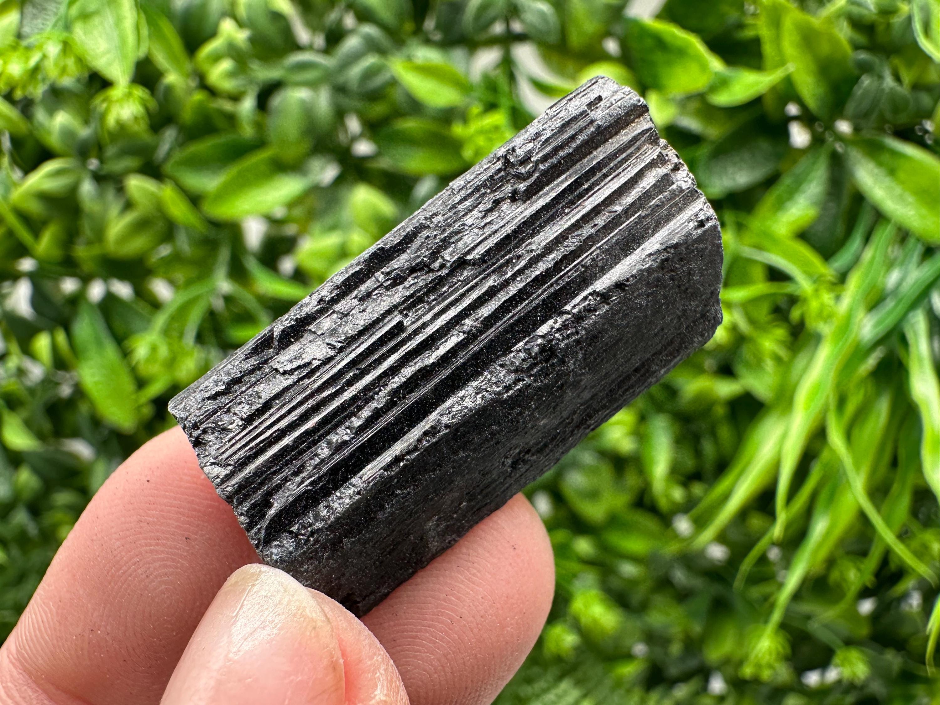 Natural Black Tourmaline Crystal – Raw Protective Stone, Healing Crystal, Grounding Mineral Gift
