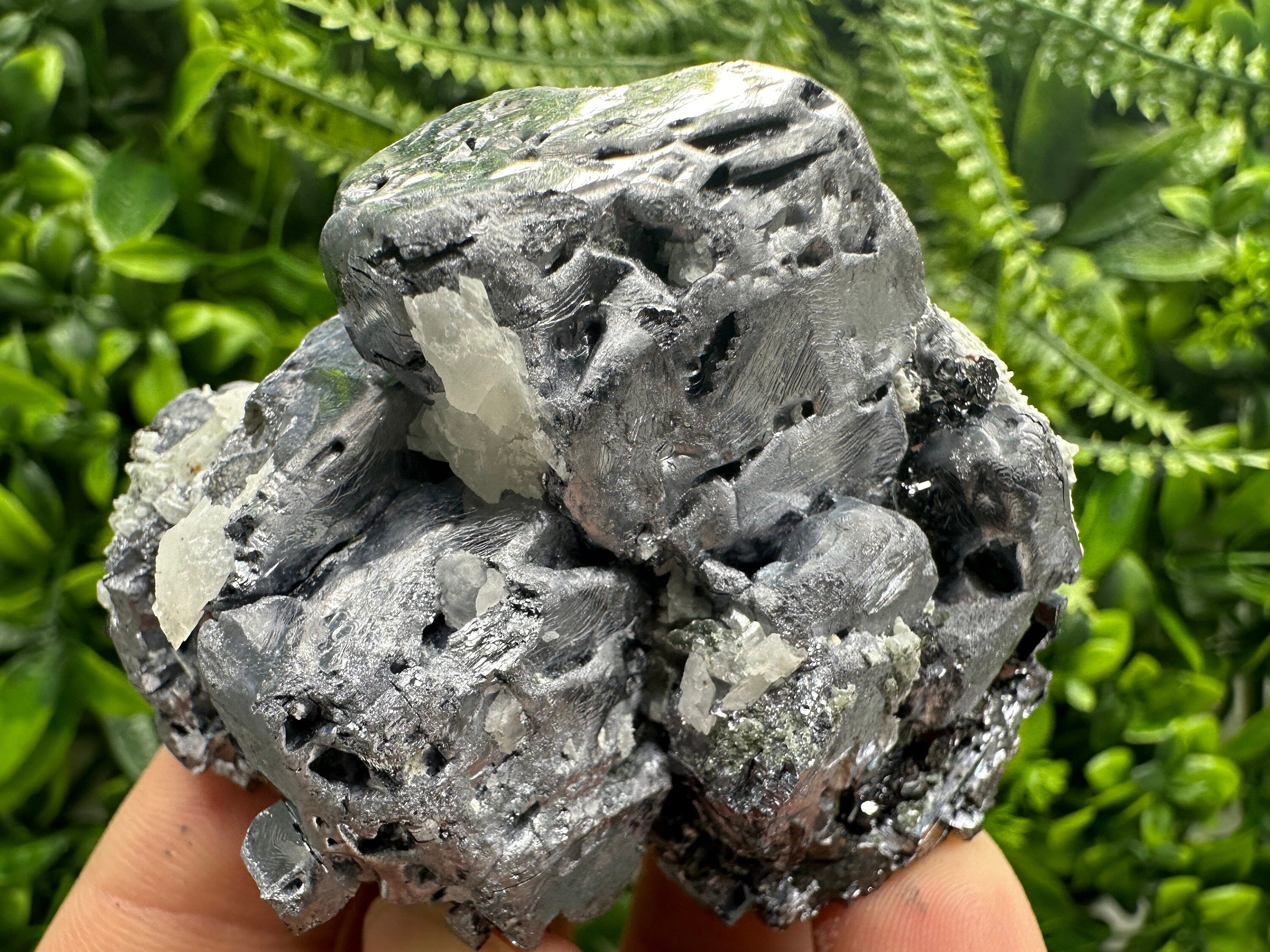 Galena on Sphalerite and Quartz, Borieva Mine, Bulgaria