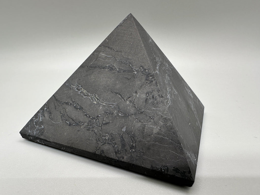 Shungite Pyramid (7cm): EMF & 5G Protection, Healing Crystal