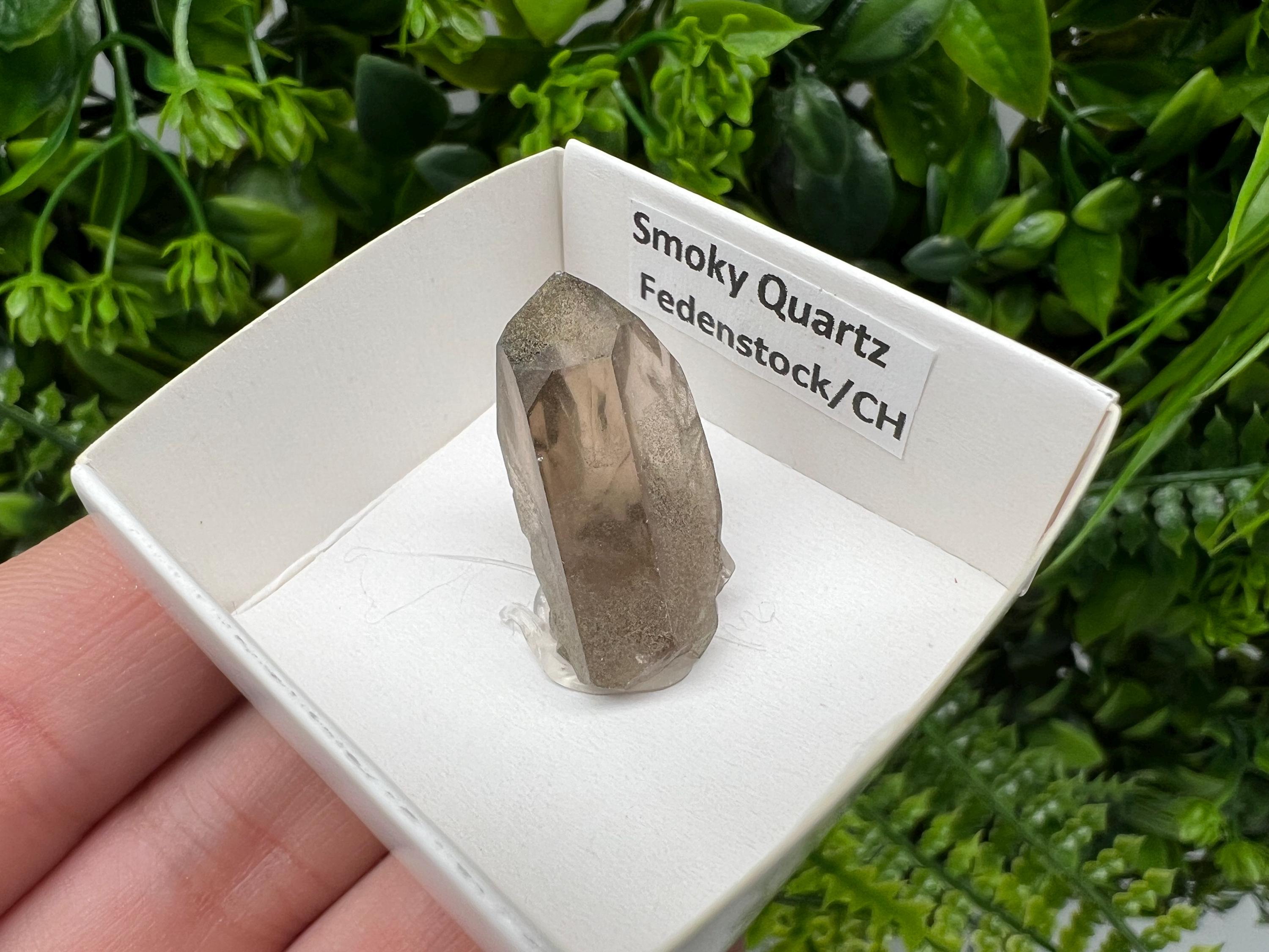 Rare Fedenstock Smoky Quartz Point, Switzerland Mineral Specimen (25MM)