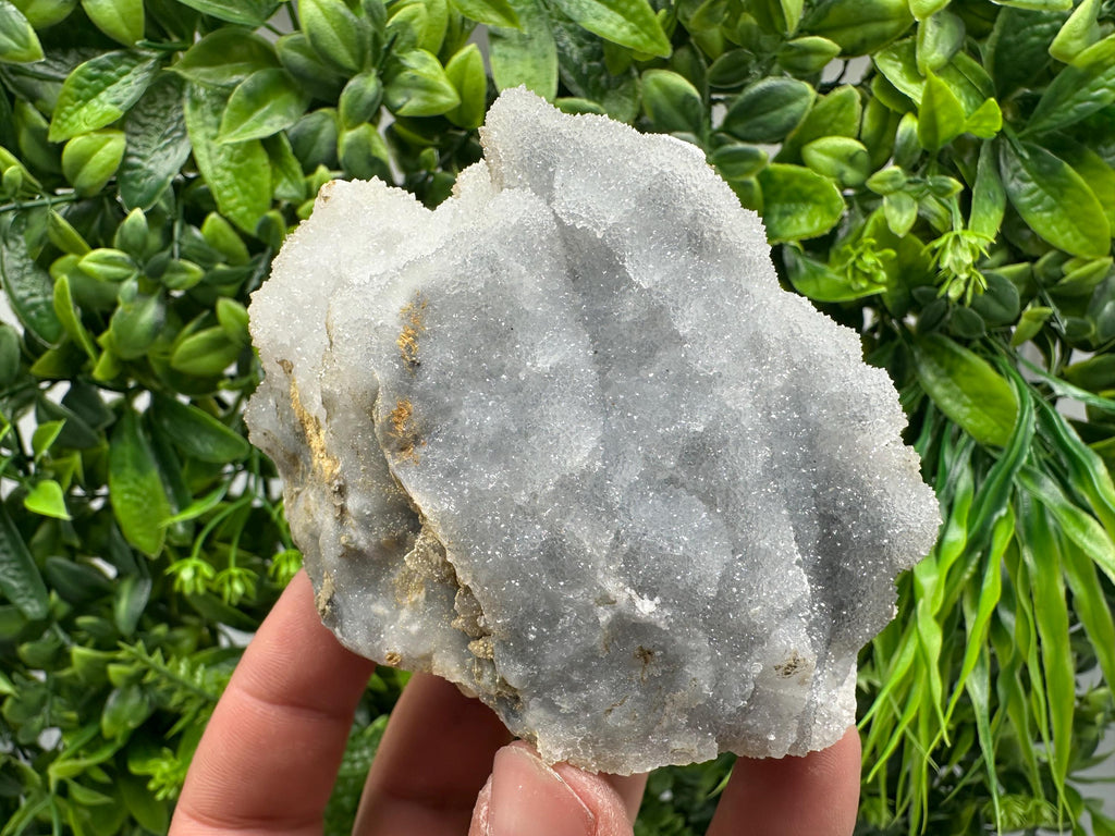 Blue Chalcedony Quartz with Chlorite Inclusions, Bulgarian Crystal Mineral