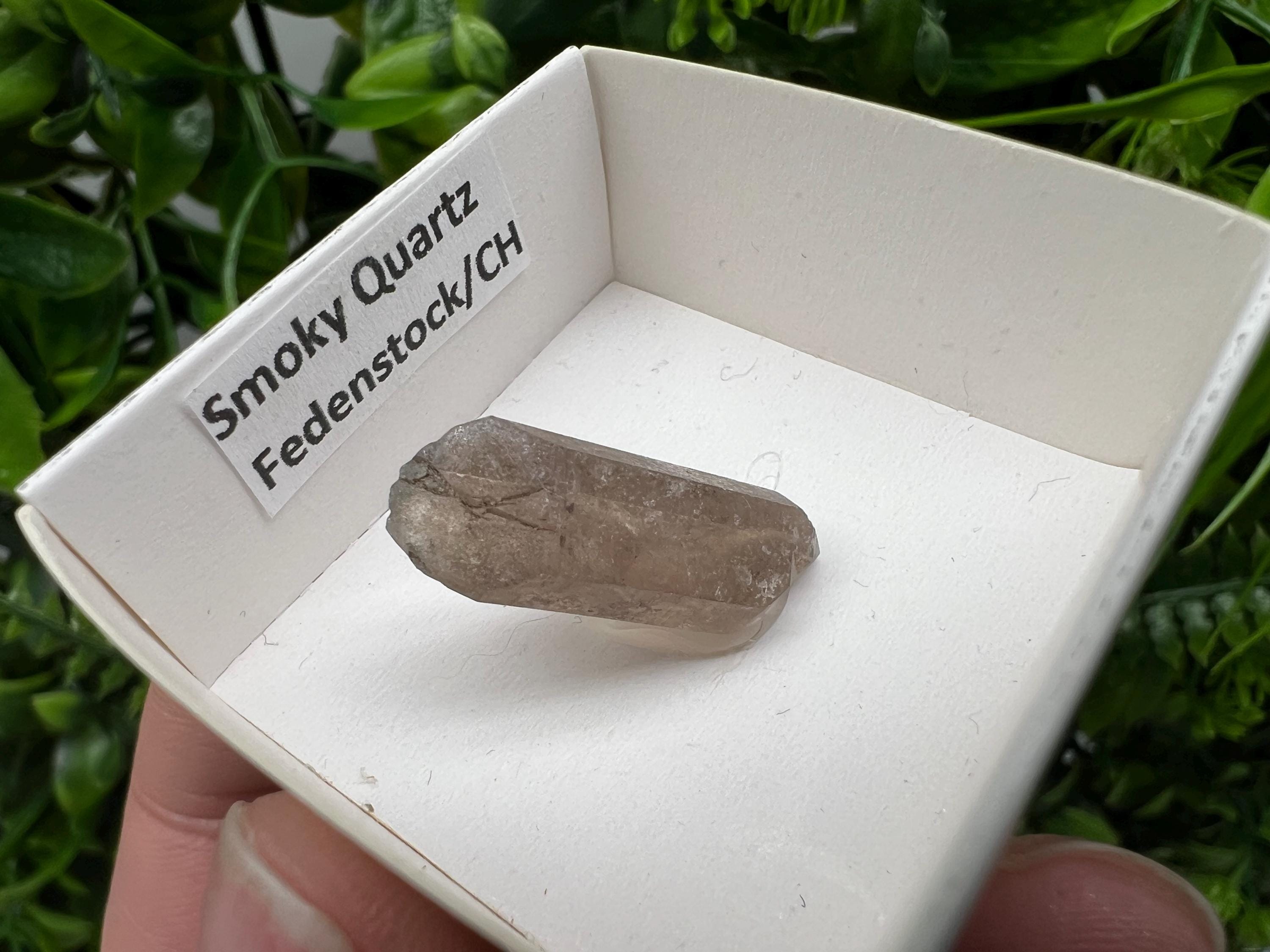 Rare Fedenstock Smoky Quartz Point, Swiss Mineral Specimen (25 MM)
