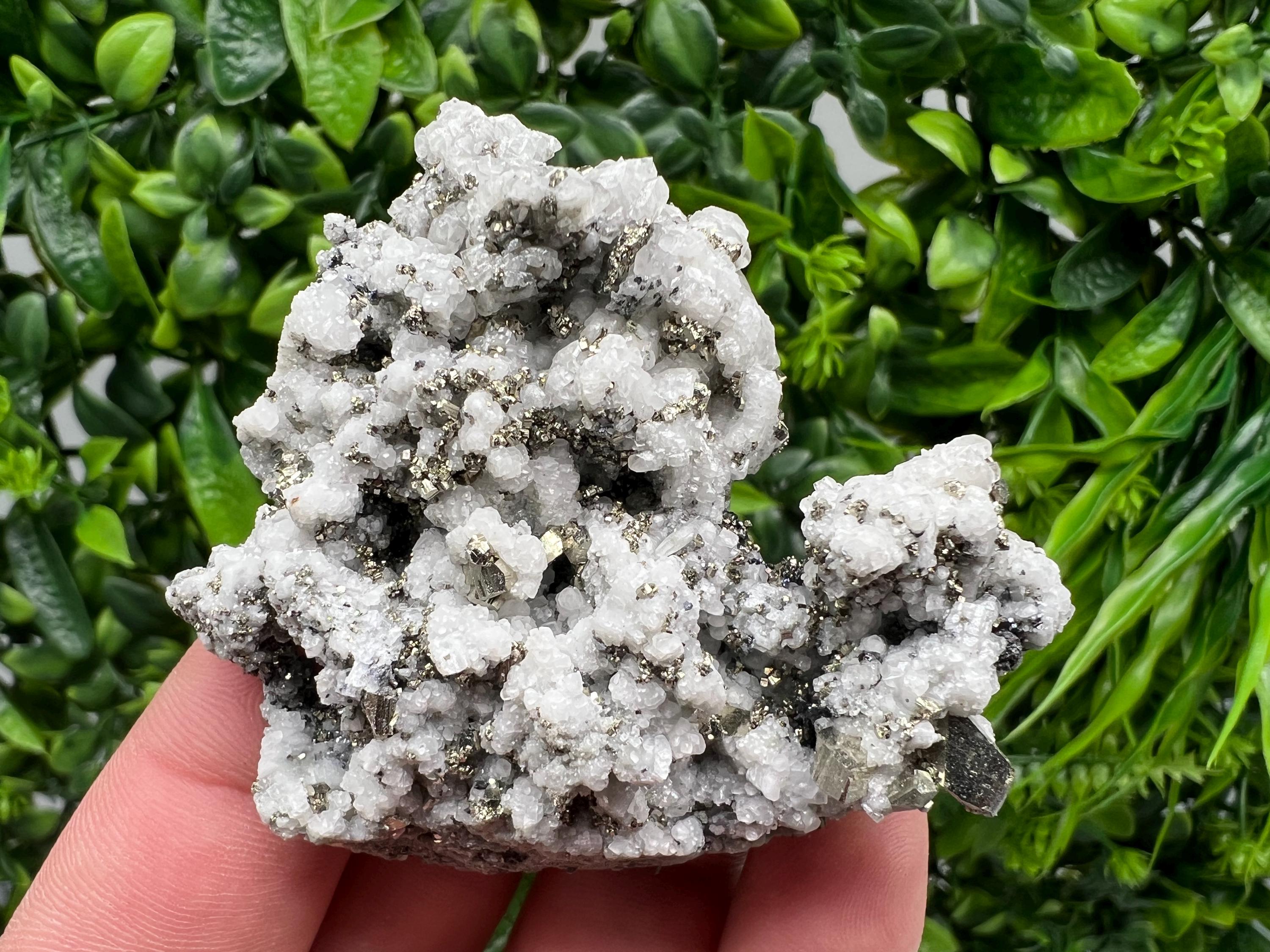 Stunning Pyrite on Quartz,Calcite from Borieva mine,Madan,Bulgaria,natural,collectible mineral specimen,home decor stone,collection crystal