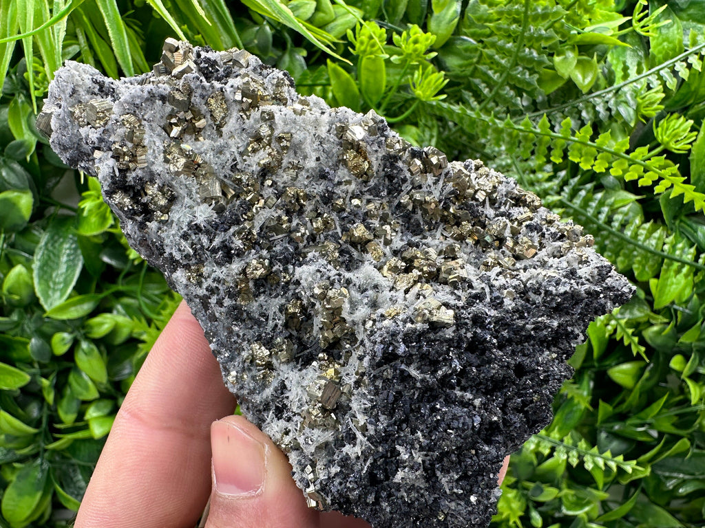 Pyrite Quartz Sphalerite Crystal Cluster, Borieva Mine Bulgaria