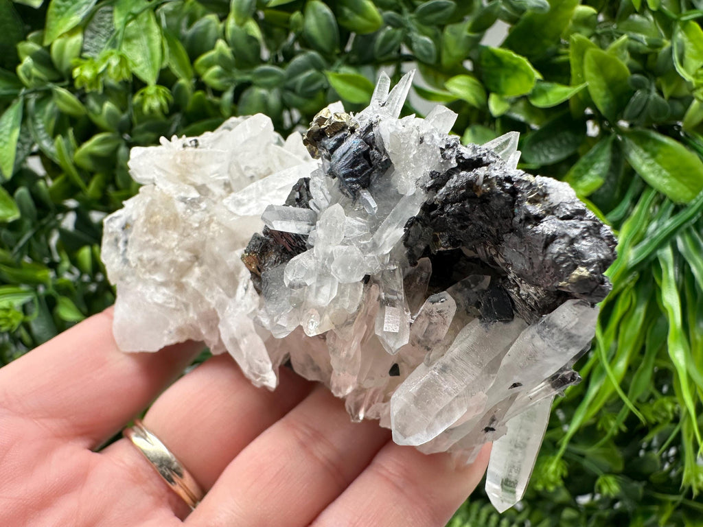 Wonderful Sphalerite Chalcopyrite on  Quartz whit Galena feom 9 th September mine,Bulgaria,natural,collection mineral specimen,gift