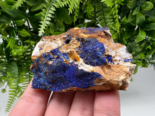 Azurite Malachite Mineral Specimen: Moroccan Blue-Green Crystal, Collector Stone