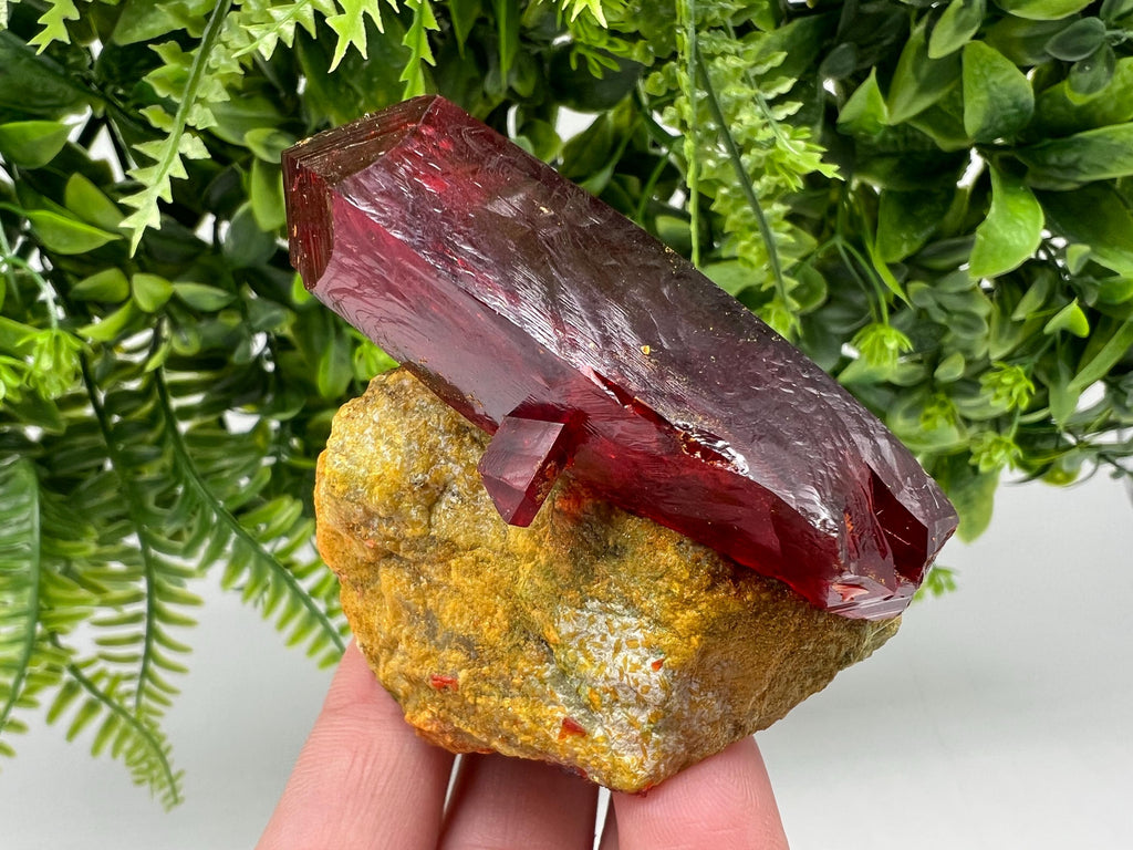XXL Laboratory Pruskite Ruby Crystal on Matrix