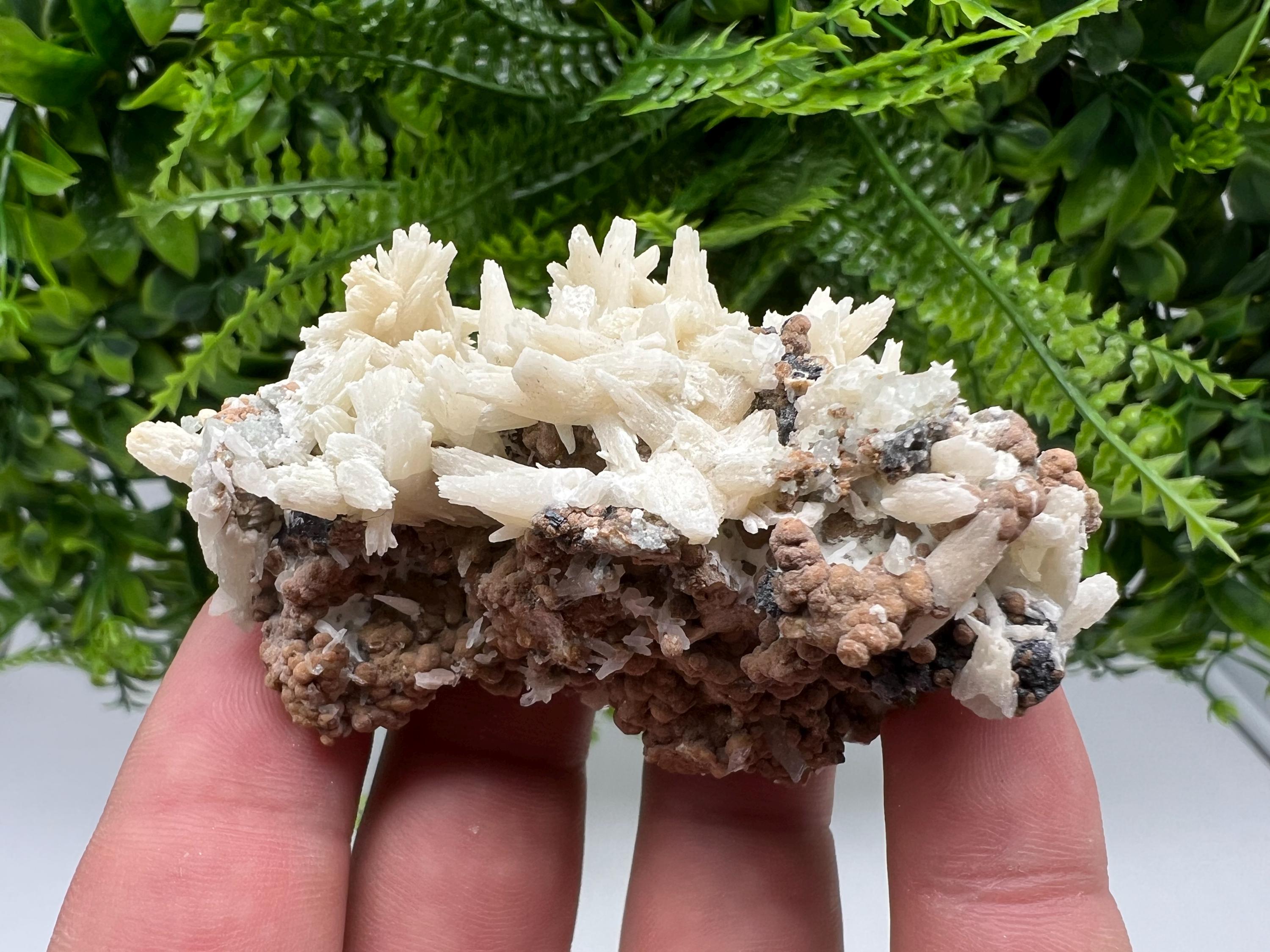 Calcite on Quartz Mineral Specimen: Madan Bulgaria Collectible Stone