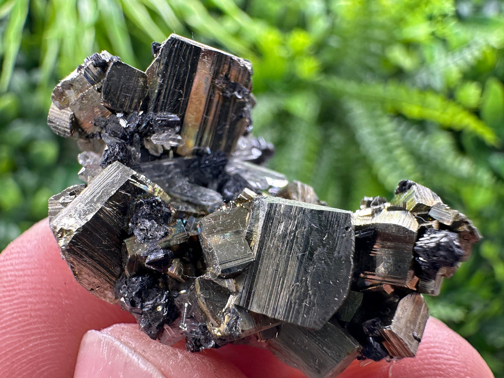 Pyrite with Hematite, Sphalerite & Quartz: Borieva Mine Mineral Specimen