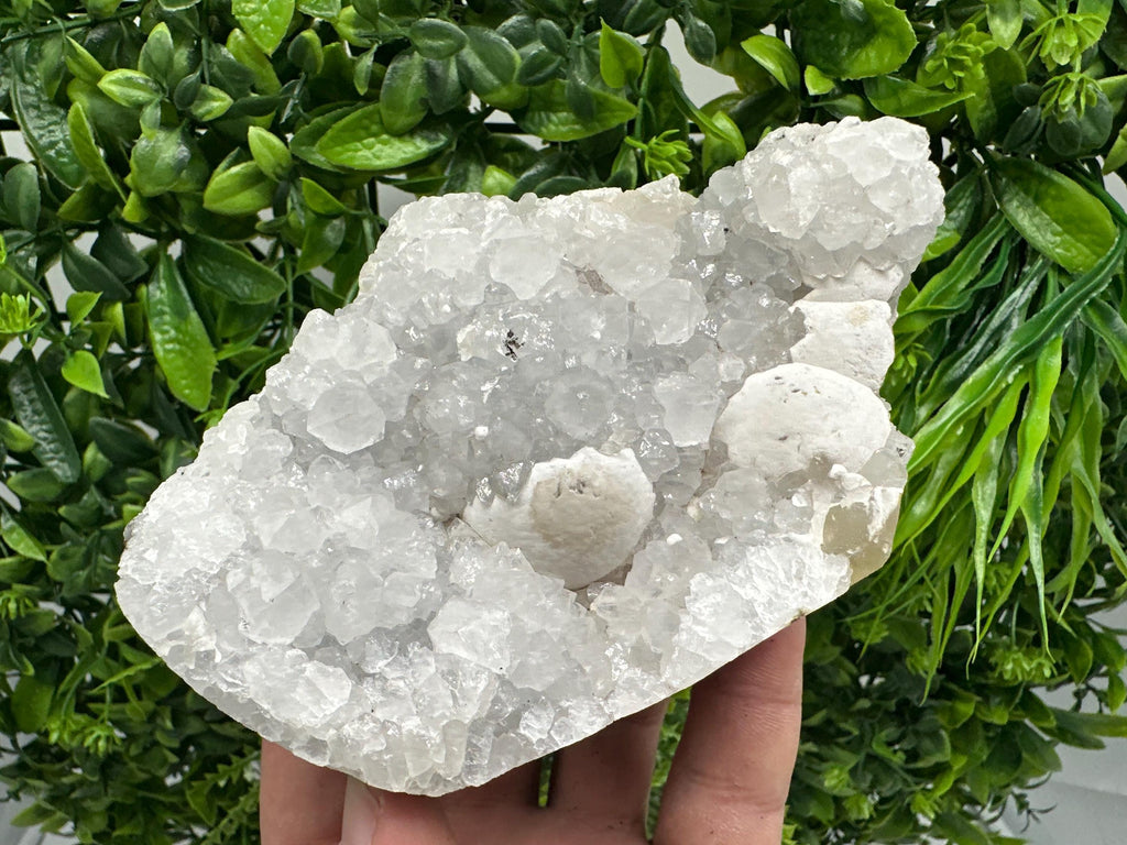Transparent Apophyllite on Chalcedony, India Mineral Specimen